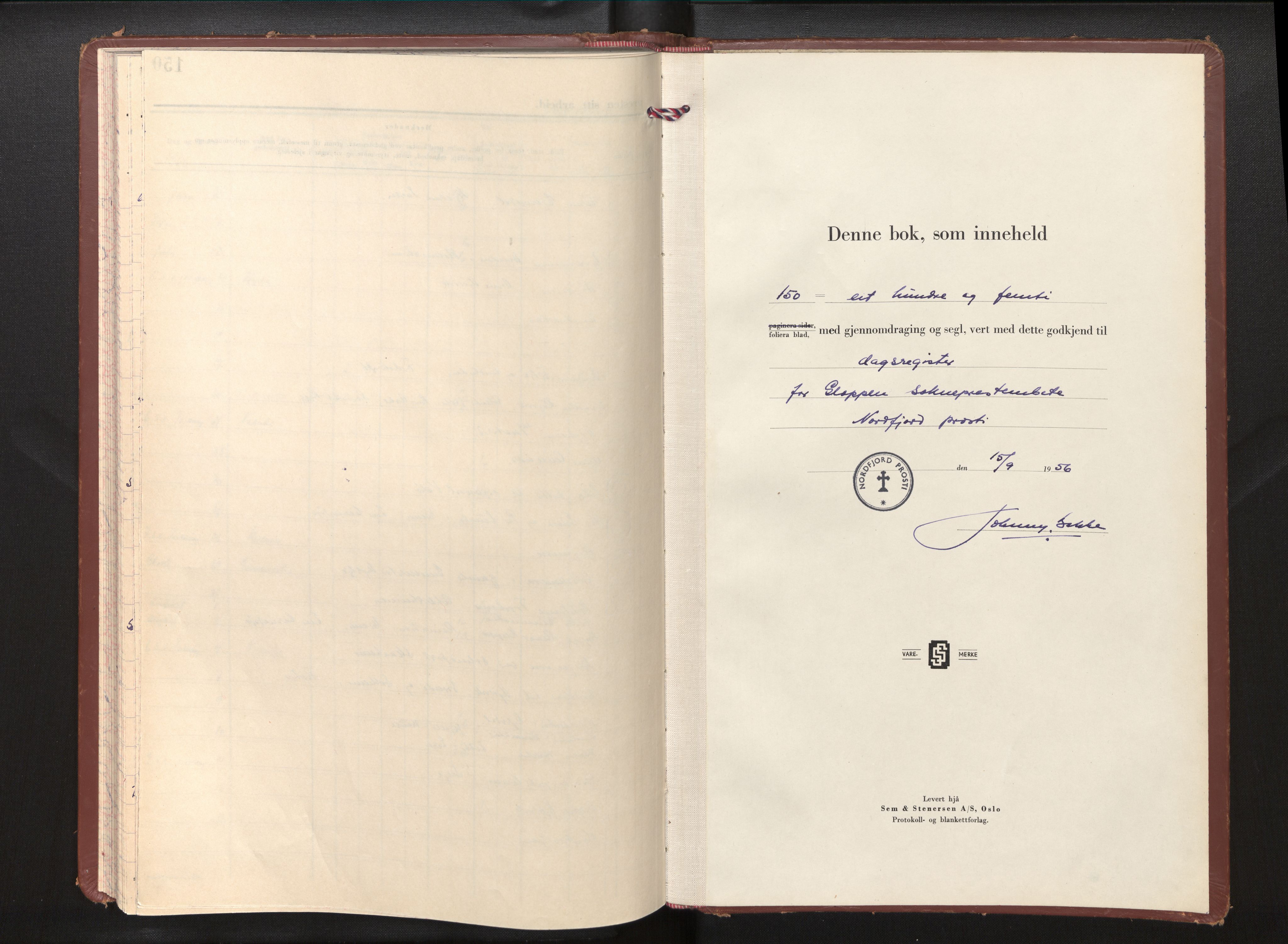 Gloppen sokneprestembete, AV/SAB-A-80101/H/Haa/Haaf/L0004: Diary records no. F 4, 1956-1968