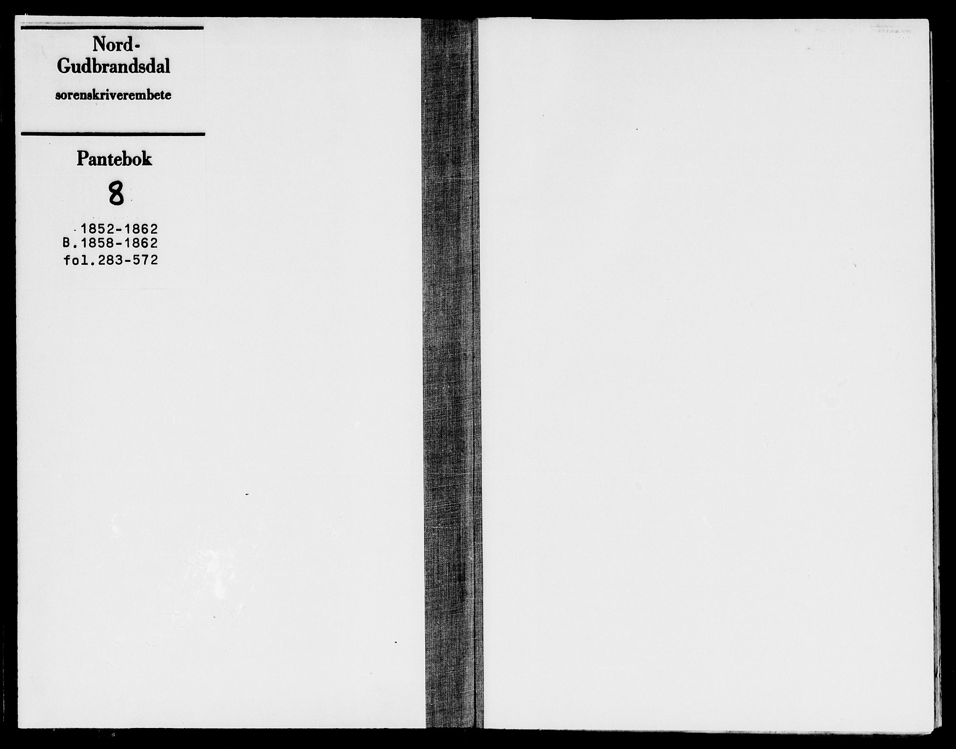 Nord-Gudbrandsdal tingrett, AV/SAH-TING-002/H/Hb/Hba/L0008B: Mortgage book no. 8b, 1858-1862