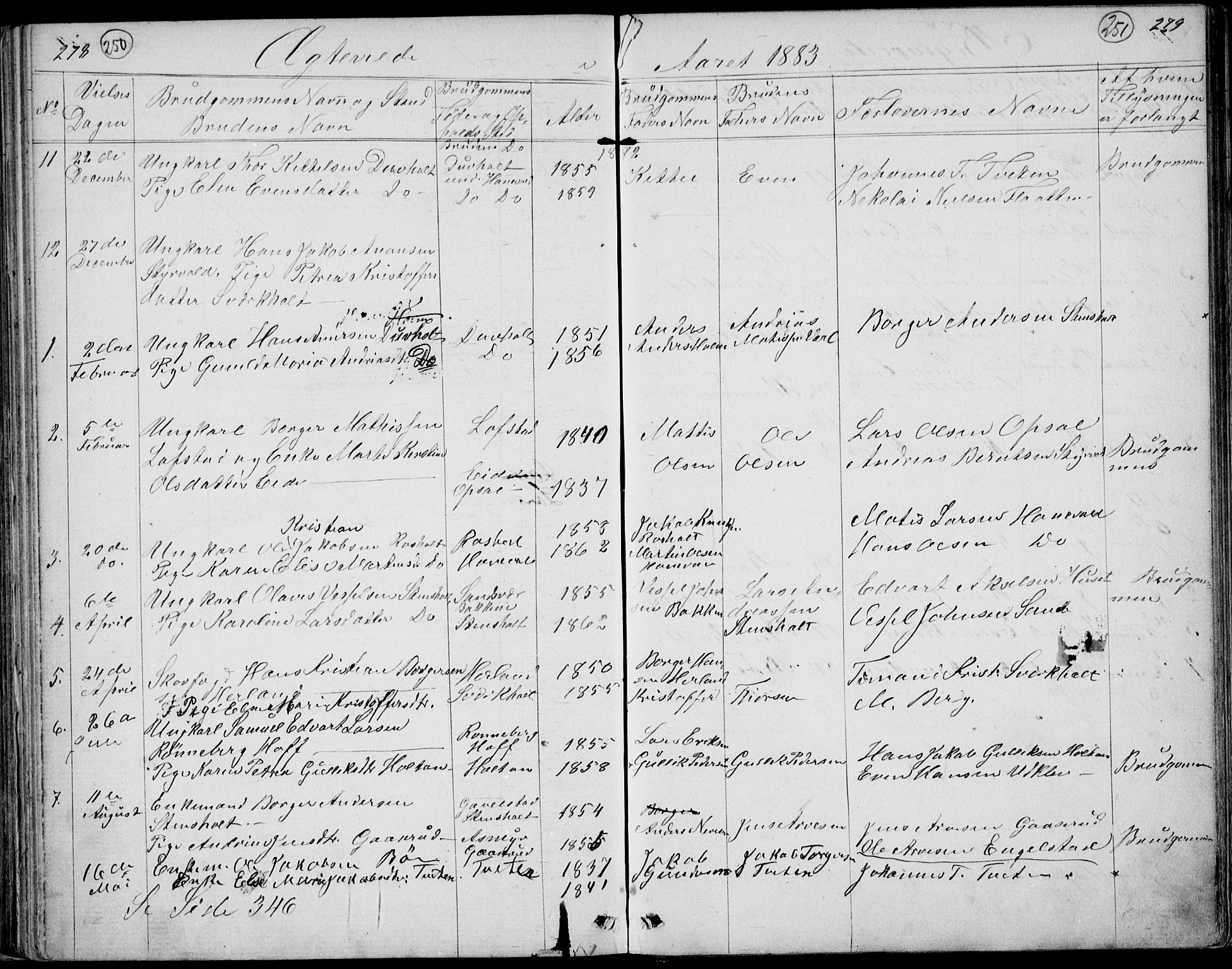 Lardal kirkebøker, AV/SAKO-A-350/G/Gc/L0001: Parish register (copy) no. III 1, 1859-1893, p. 278-279