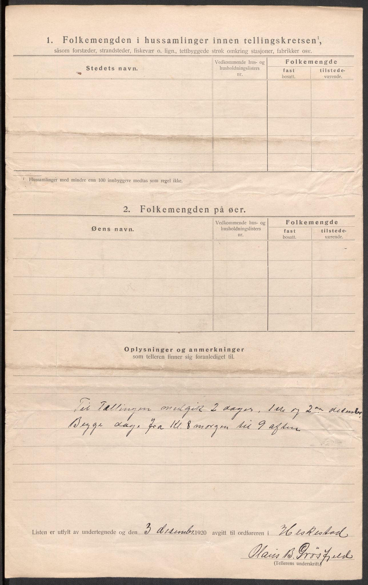 SAST, 1920 census for Heskestad, 1920, p. 26