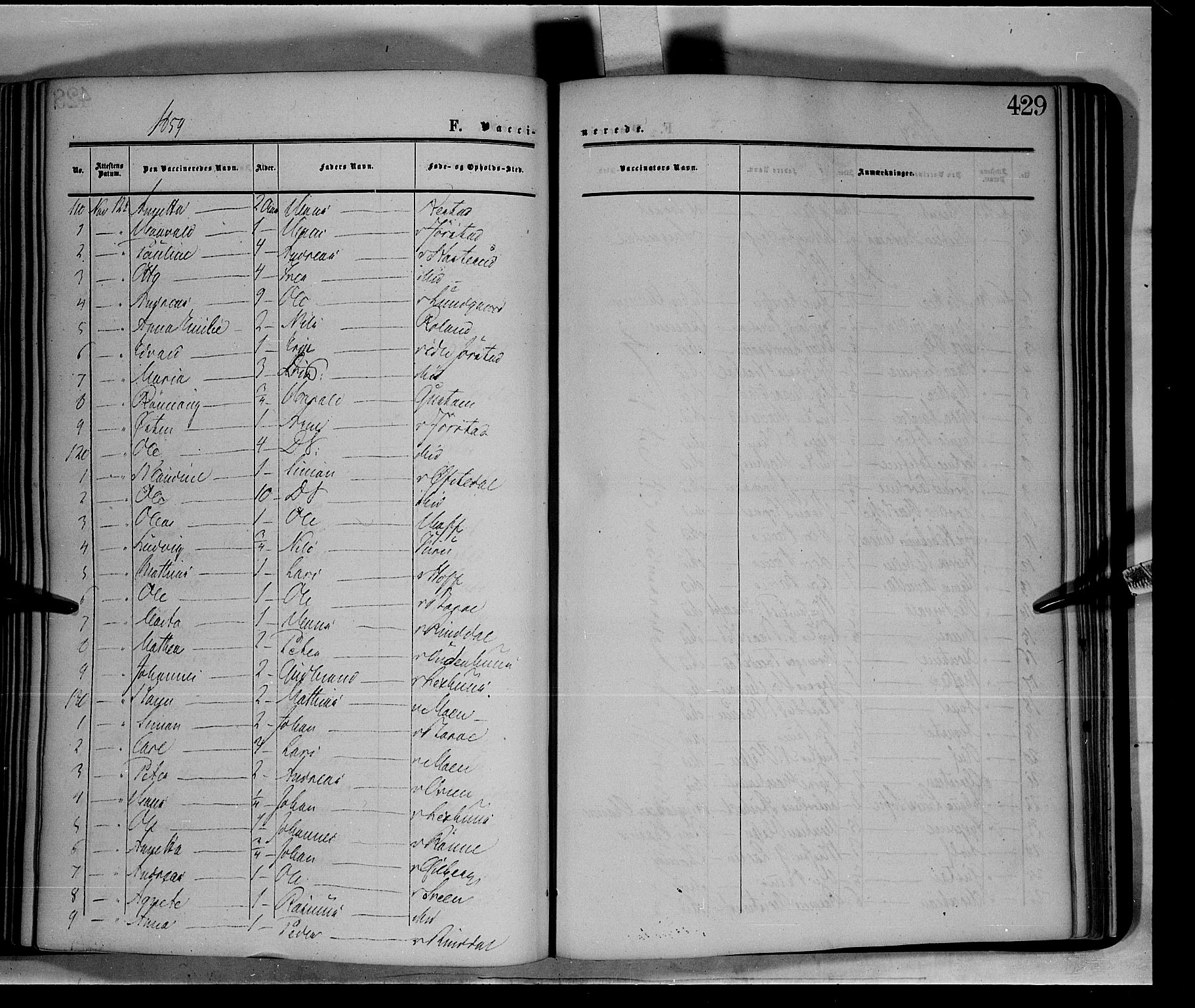 Fåberg prestekontor, SAH/PREST-086/H/Ha/Haa/L0006: Parish register (official) no. 6B, 1855-1867, p. 429