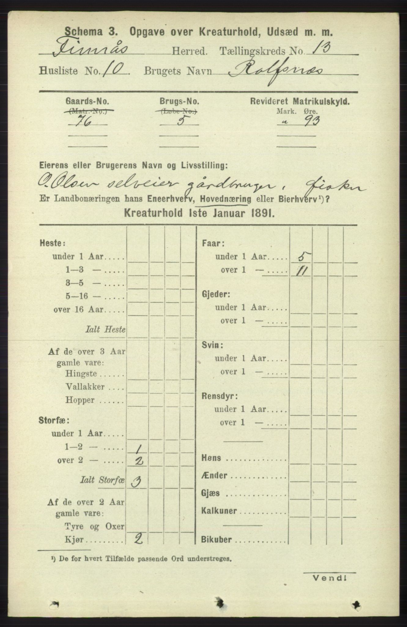 RA, 1891 census for 1218 Finnås, 1891, p. 7525