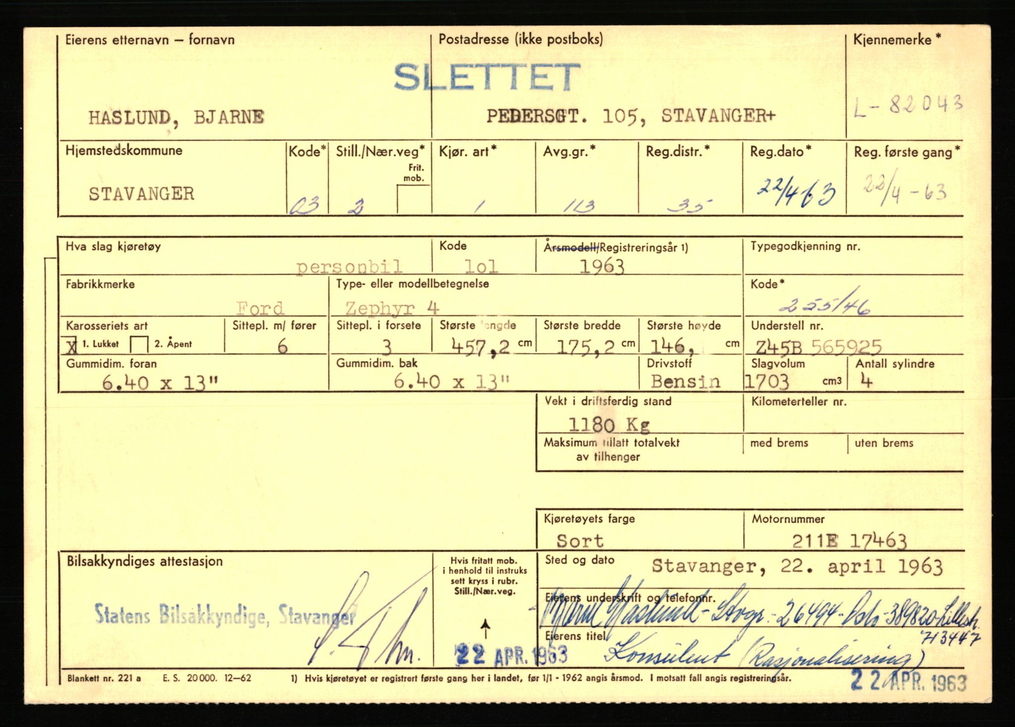 Stavanger trafikkstasjon, AV/SAST-A-101942/0/F/L0071: L-80500 - L-82199, 1930-1971, p. 2507