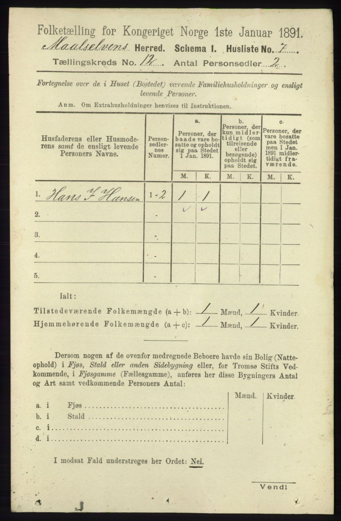 RA, 1891 census for 1924 Målselv, 1891, p. 3767