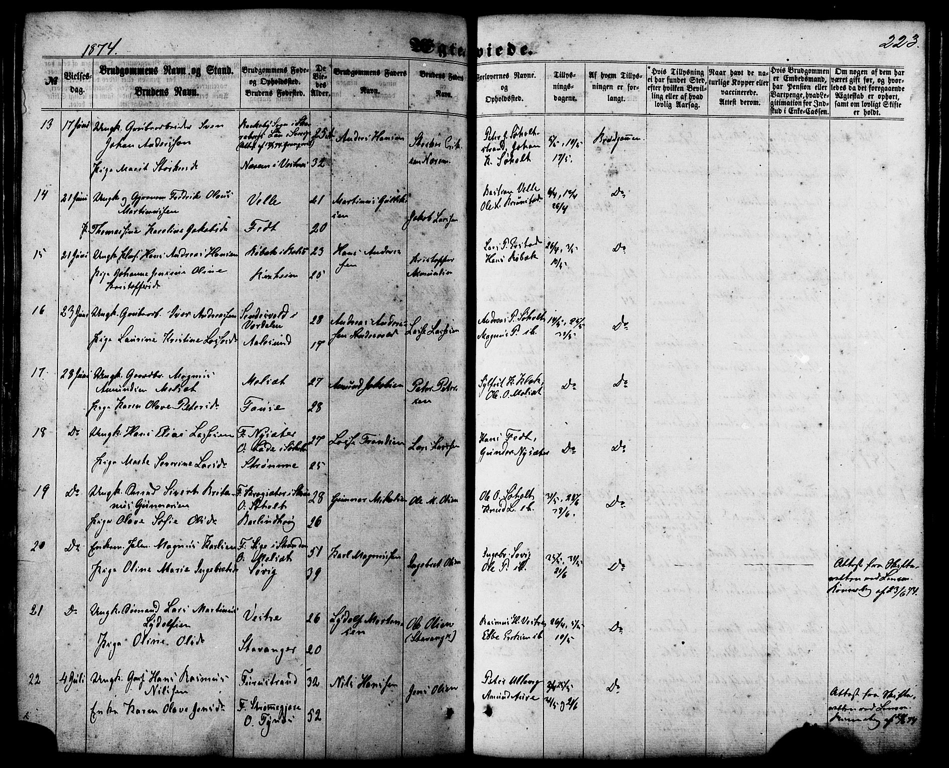 Ministerialprotokoller, klokkerbøker og fødselsregistre - Møre og Romsdal, AV/SAT-A-1454/522/L0314: Parish register (official) no. 522A09, 1863-1877, p. 223