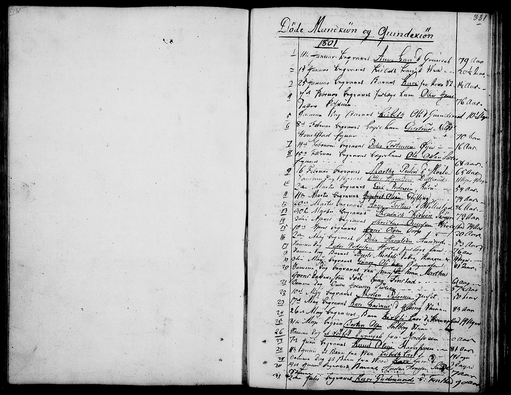 Løten prestekontor, SAH/PREST-022/K/Ka/L0004: Parish register (official) no. 4, 1801-1814, p. 330-331