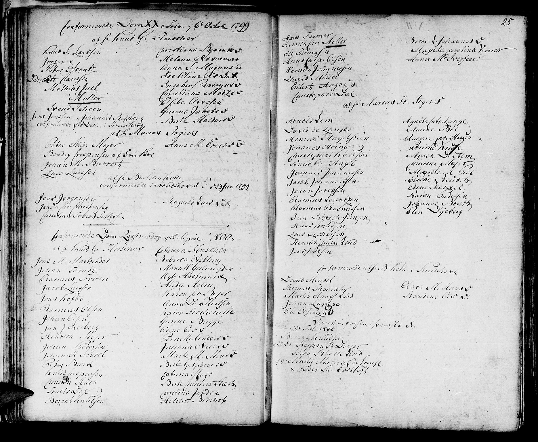 Domkirken sokneprestembete, SAB/A-74801/H/Haa/L0004: Parish register (official) no. A 4, 1763-1820, p. 25