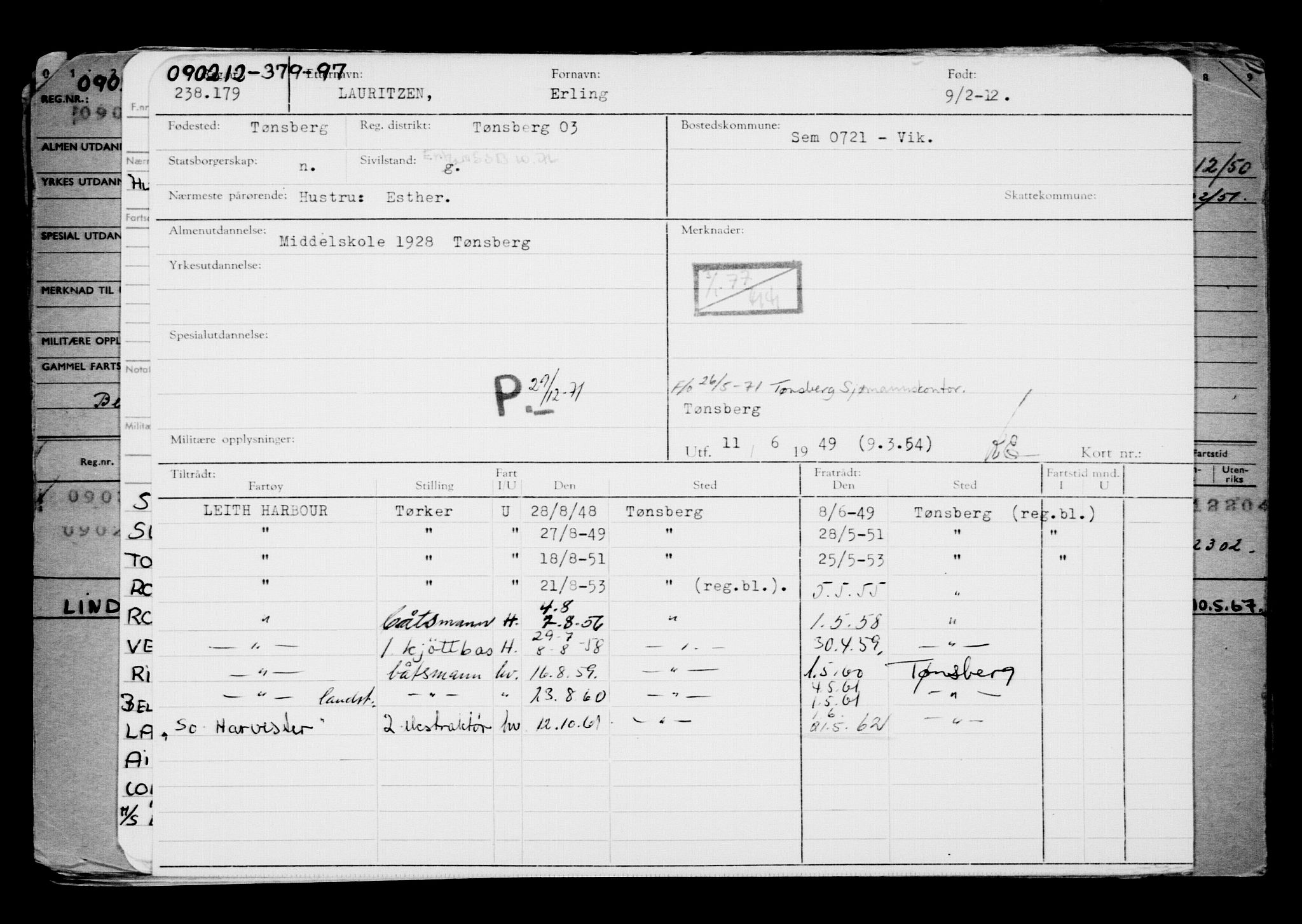 Direktoratet for sjømenn, AV/RA-S-3545/G/Gb/L0102: Hovedkort, 1912, p. 643