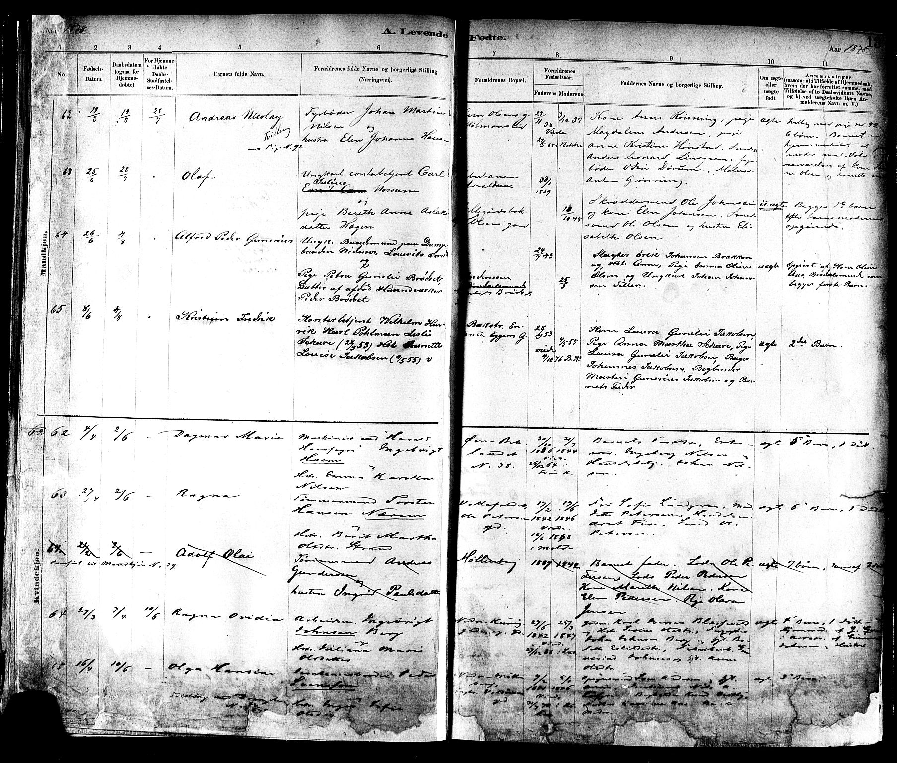 Ministerialprotokoller, klokkerbøker og fødselsregistre - Sør-Trøndelag, SAT/A-1456/604/L0188: Parish register (official) no. 604A09, 1878-1892, p. 13
