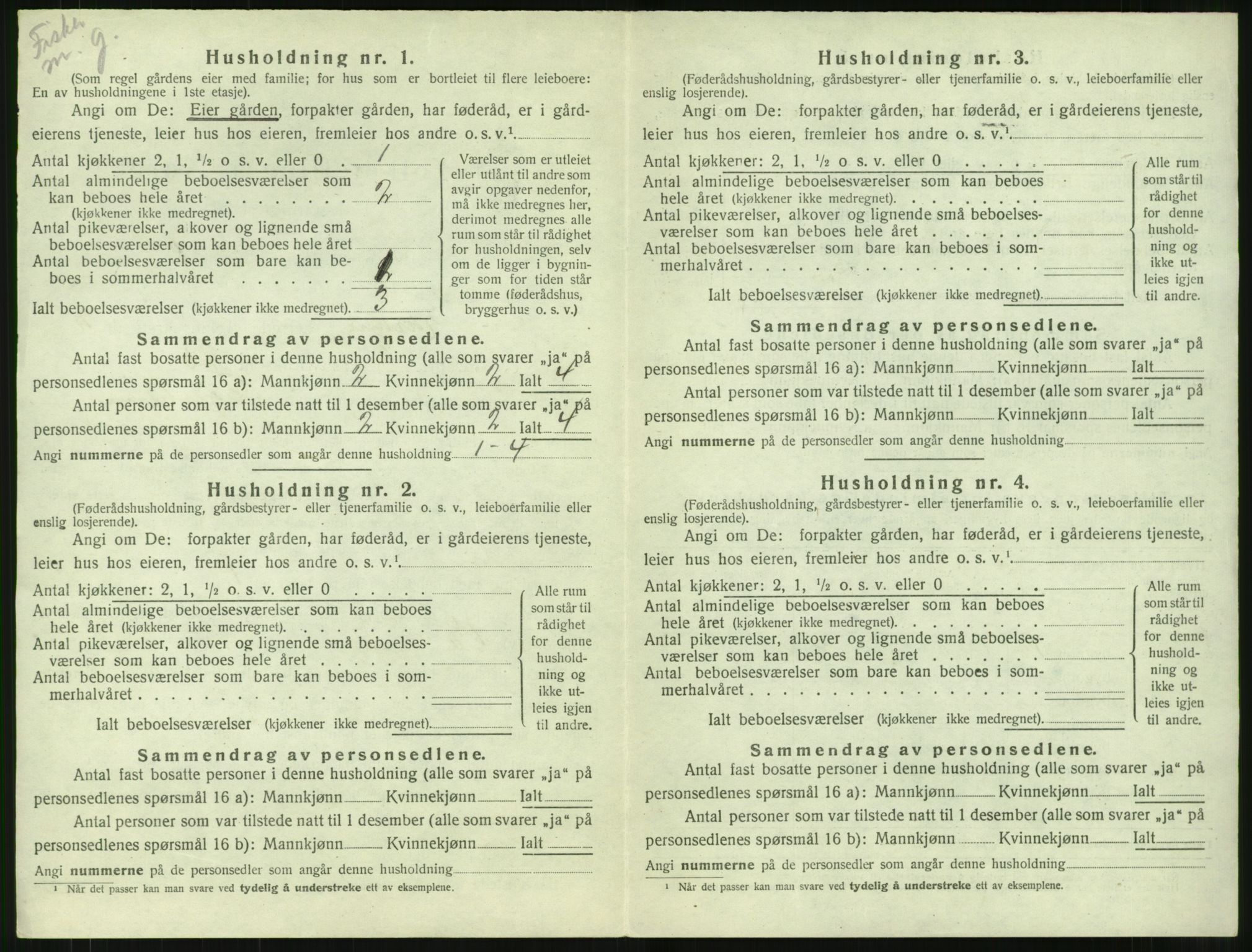 SAT, 1920 census for Haram, 1920, p. 110