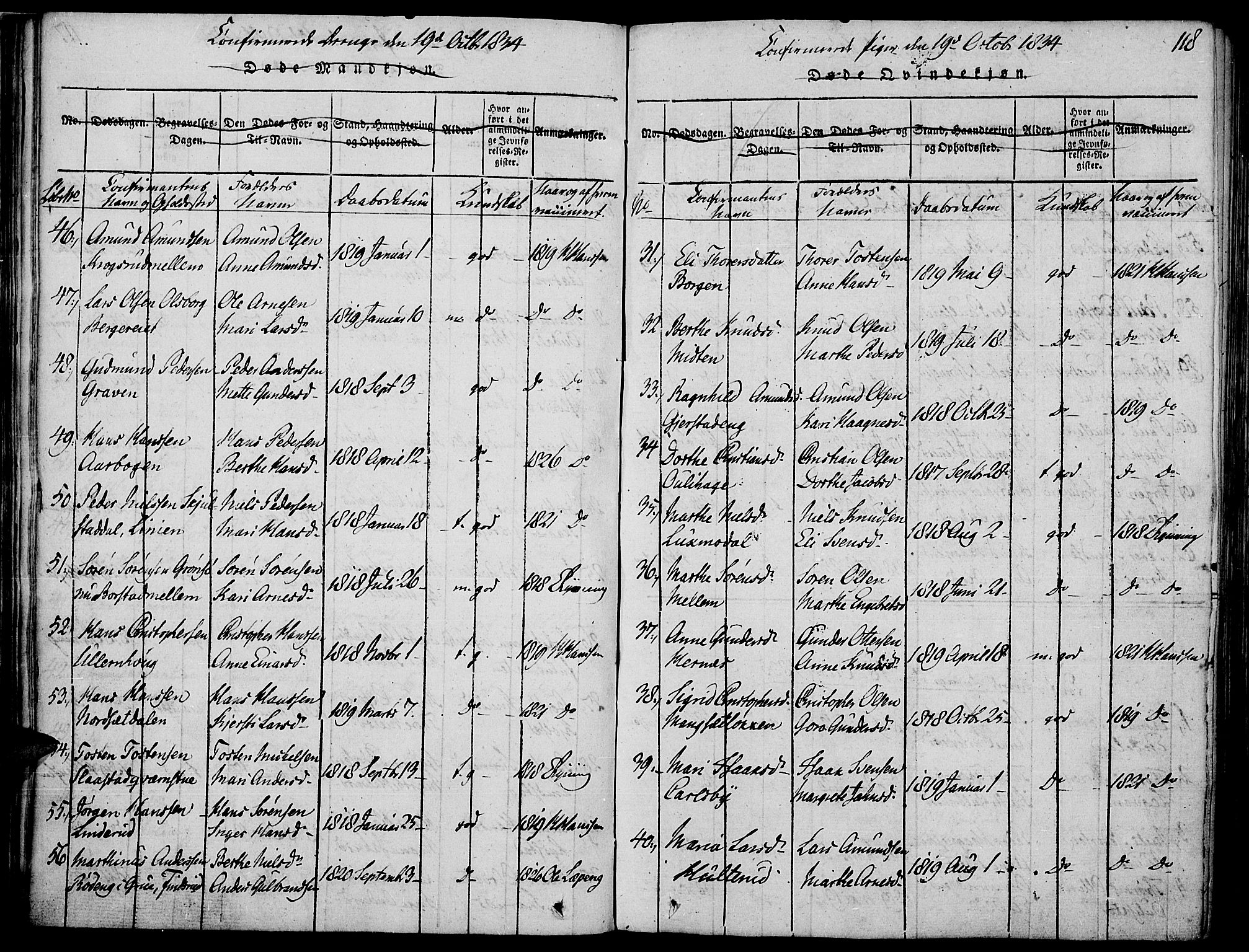 Strøm-Odalen prestekontor, AV/SAH-PREST-028/H/Ha/Haa/L0006: Parish register (official) no. 6, 1814-1850, p. 118