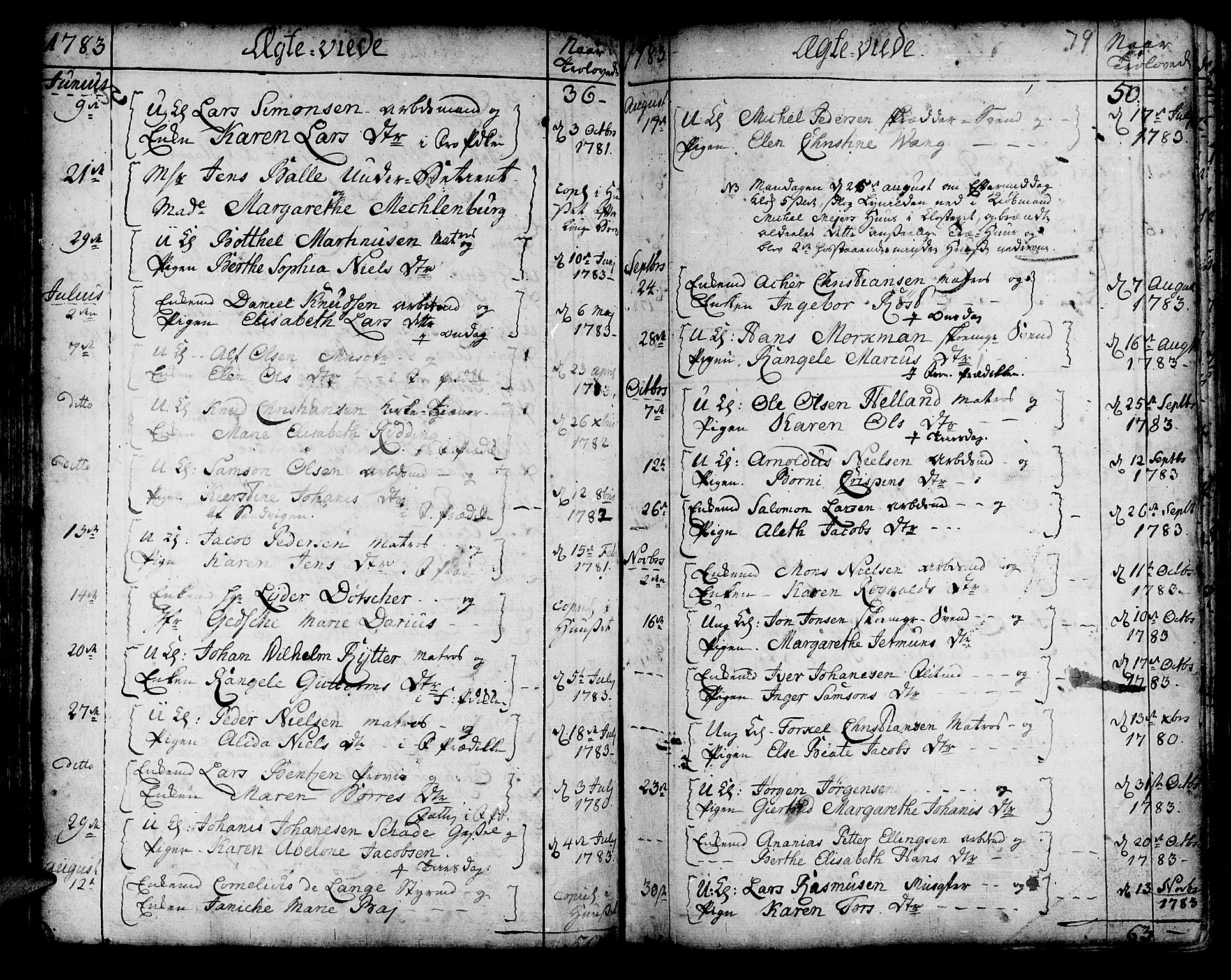 Korskirken sokneprestembete, SAB/A-76101/H/Haa/L0009: Parish register (official) no. A 9, 1743-1861, p. 79