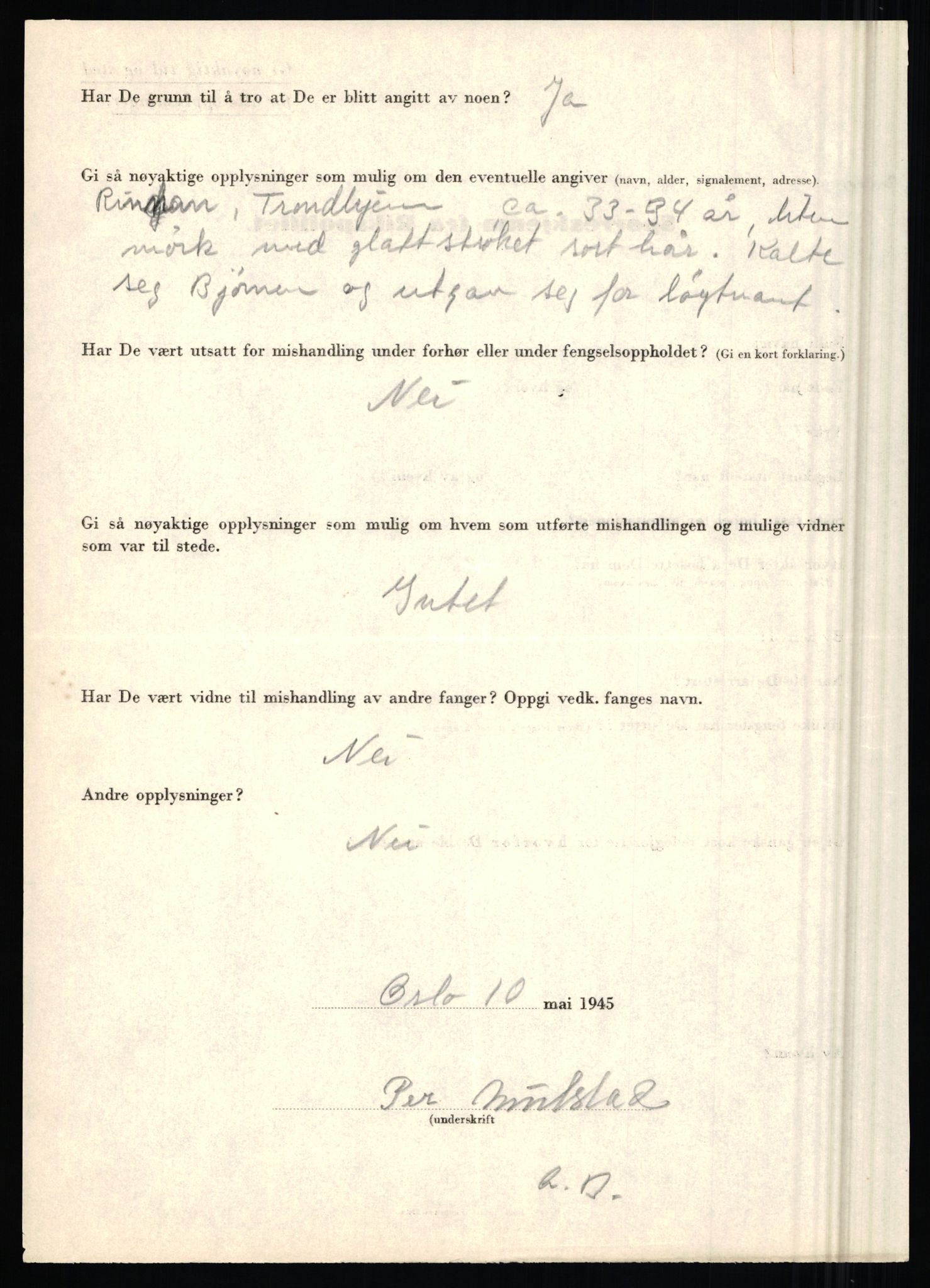 Rikspolitisjefen, AV/RA-S-1560/L/L0012: Mogensen, Øivind - Noraas, Lars, 1940-1945, p. 156