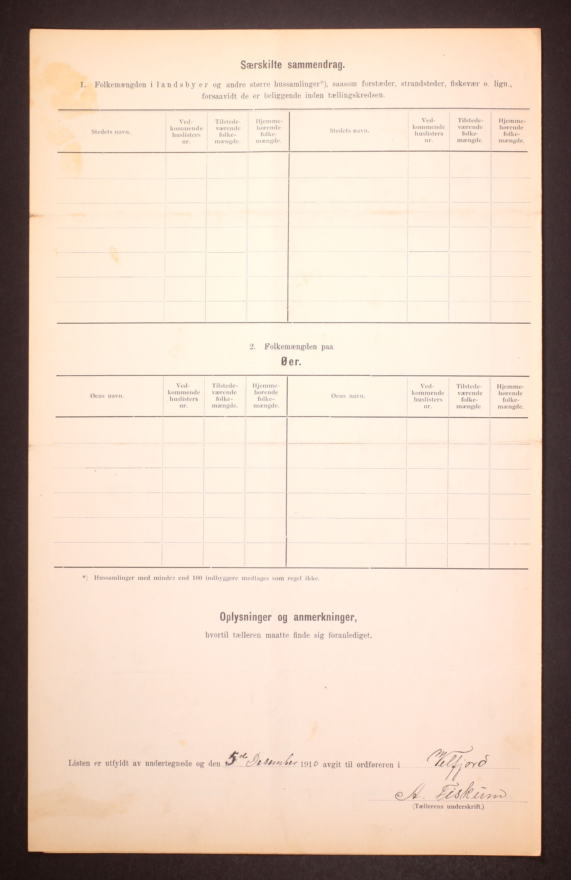 RA, 1910 census for Velfjord, 1910, p. 15