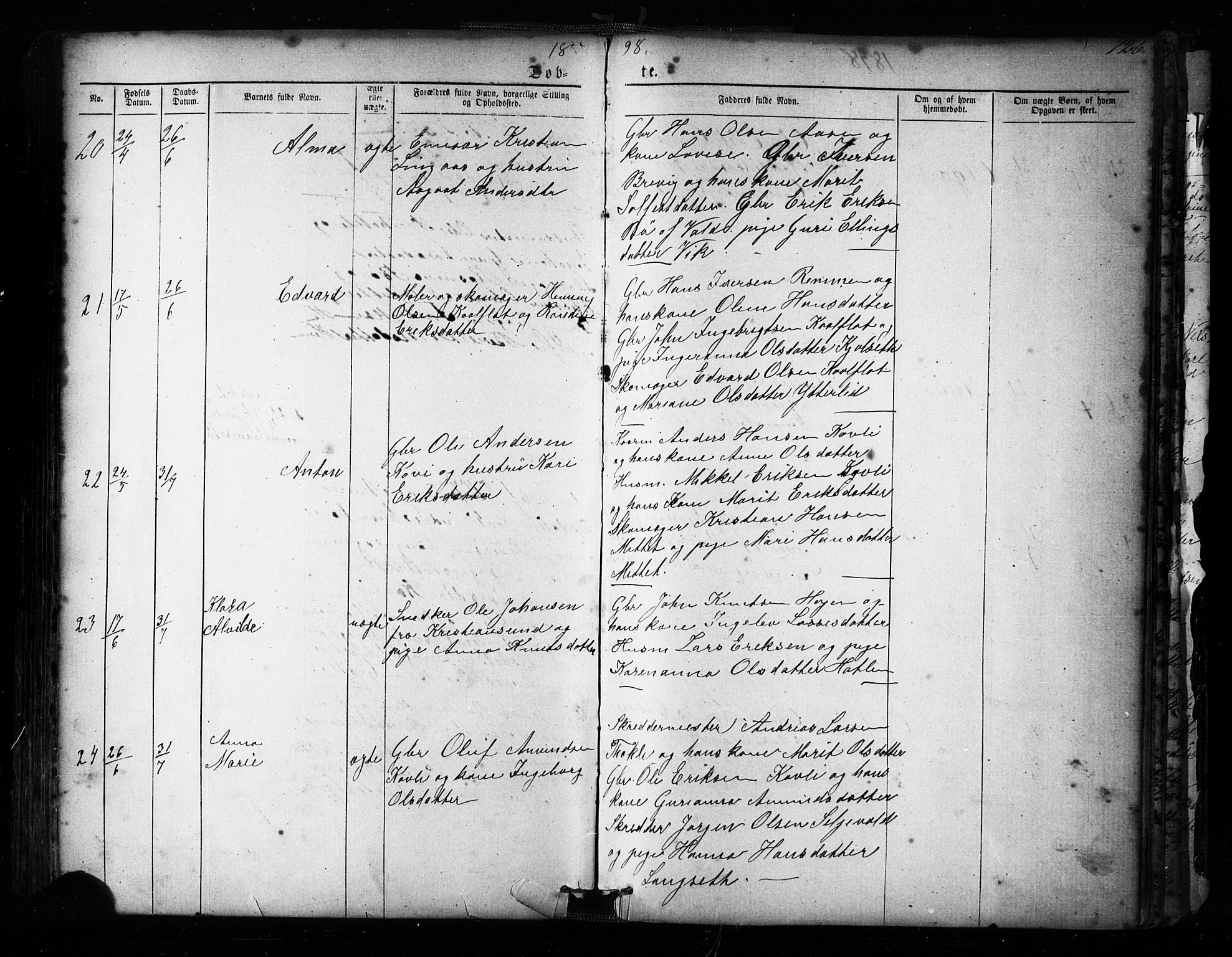 Ministerialprotokoller, klokkerbøker og fødselsregistre - Møre og Romsdal, AV/SAT-A-1454/545/L0588: Parish register (copy) no. 545C02, 1867-1902, p. 126