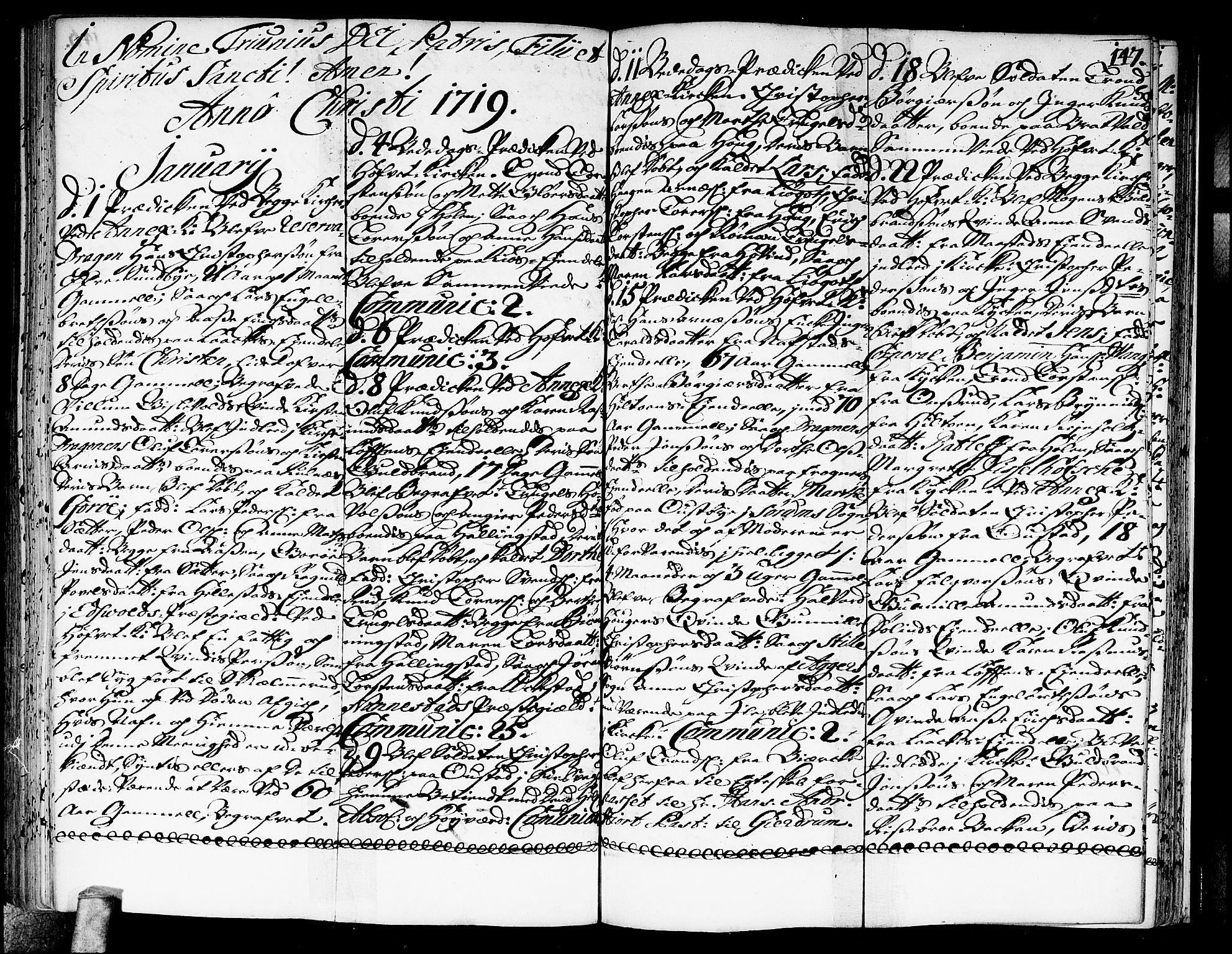 Ullensaker prestekontor Kirkebøker, AV/SAO-A-10236a/F/Fa/L0003: Parish register (official) no. I 3, 1711-1720, p. 147