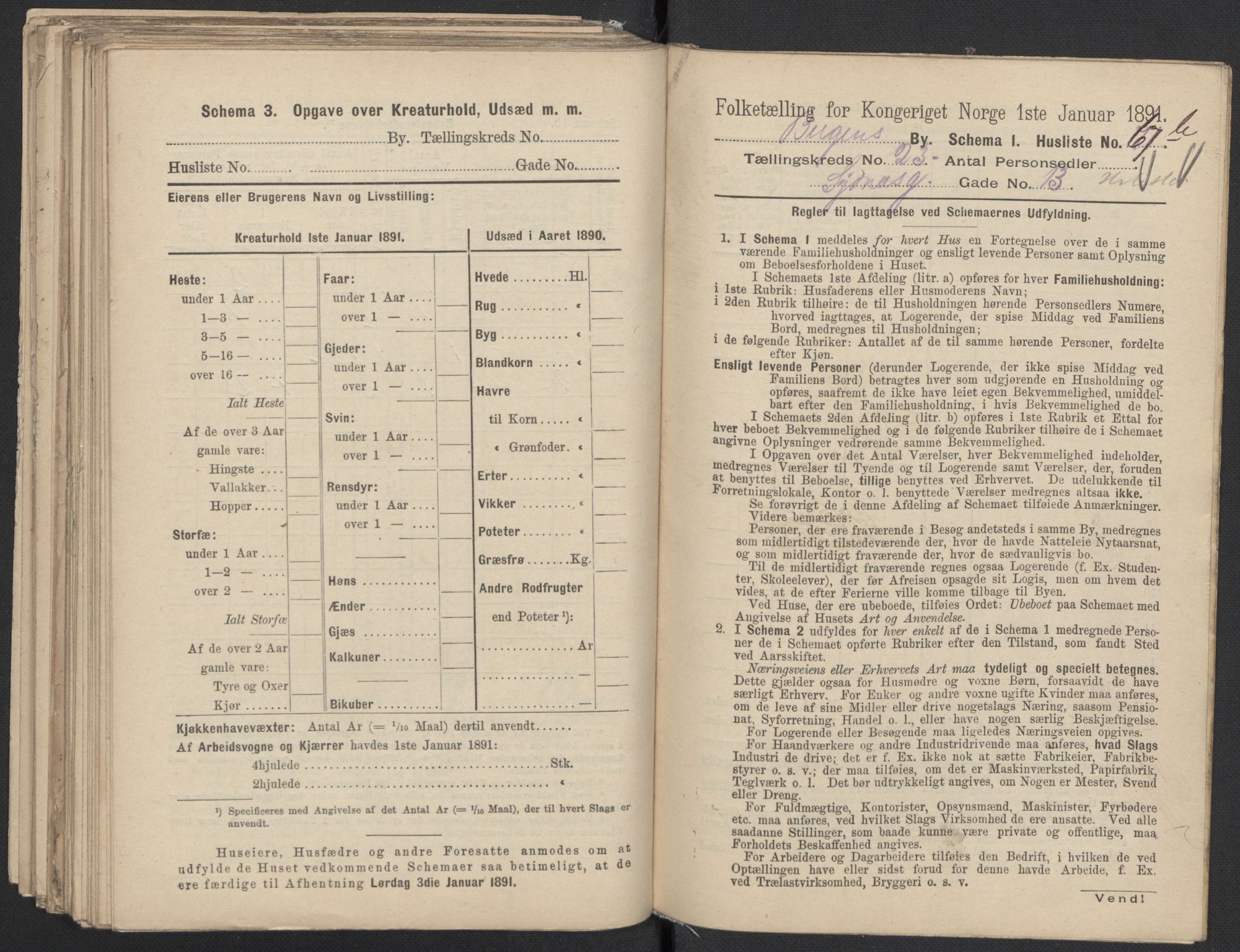 RA, 1891 Census for 1301 Bergen, 1891, p. 3773