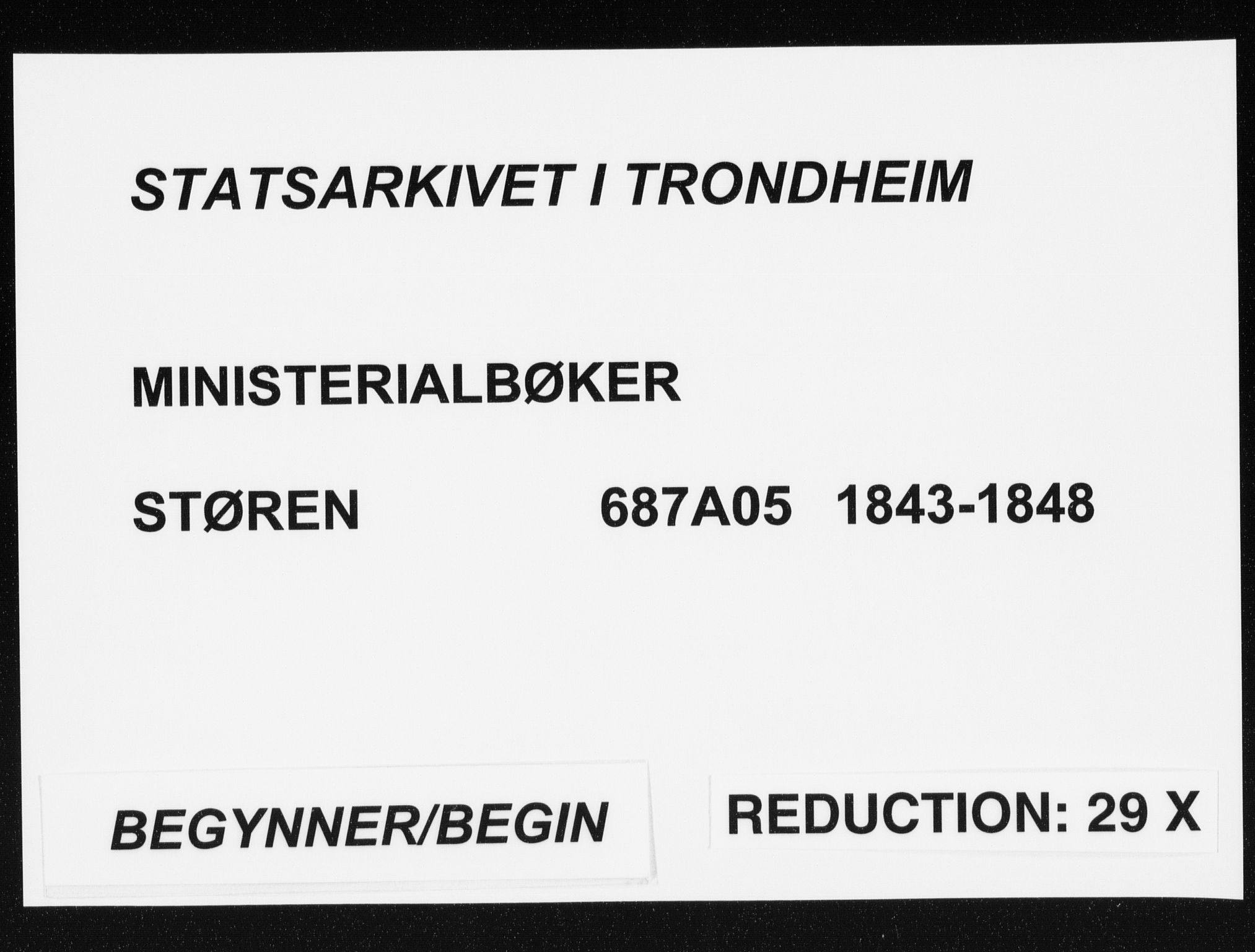 Ministerialprotokoller, klokkerbøker og fødselsregistre - Sør-Trøndelag, SAT/A-1456/687/L0997: Parish register (official) no. 687A05 /1, 1843-1848