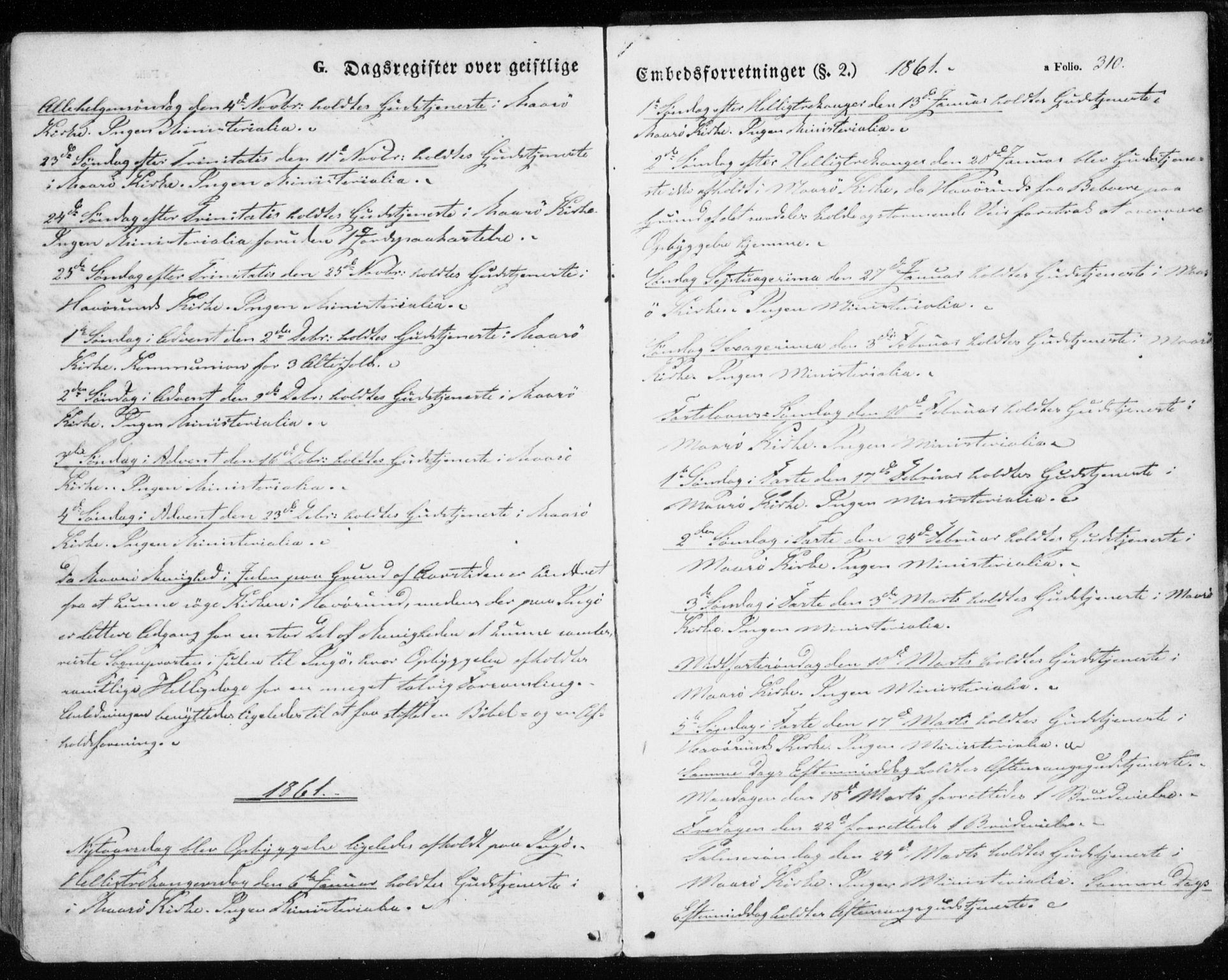 Måsøy sokneprestkontor, SATØ/S-1348/H/Ha/L0002kirke: Parish register (official) no. 2, 1852-1865, p. 310