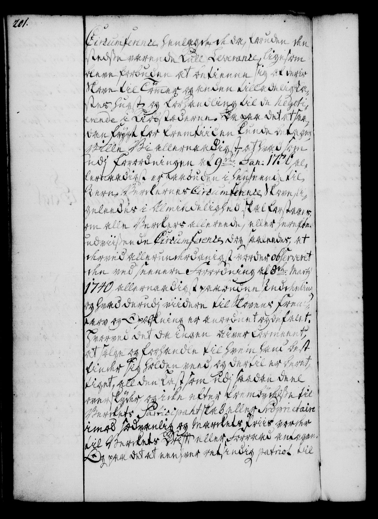 Rentekammeret, Kammerkanselliet, RA/EA-3111/G/Gg/Gga/L0005: Norsk ekspedisjonsprotokoll med register (merket RK 53.5), 1741-1749, p. 201