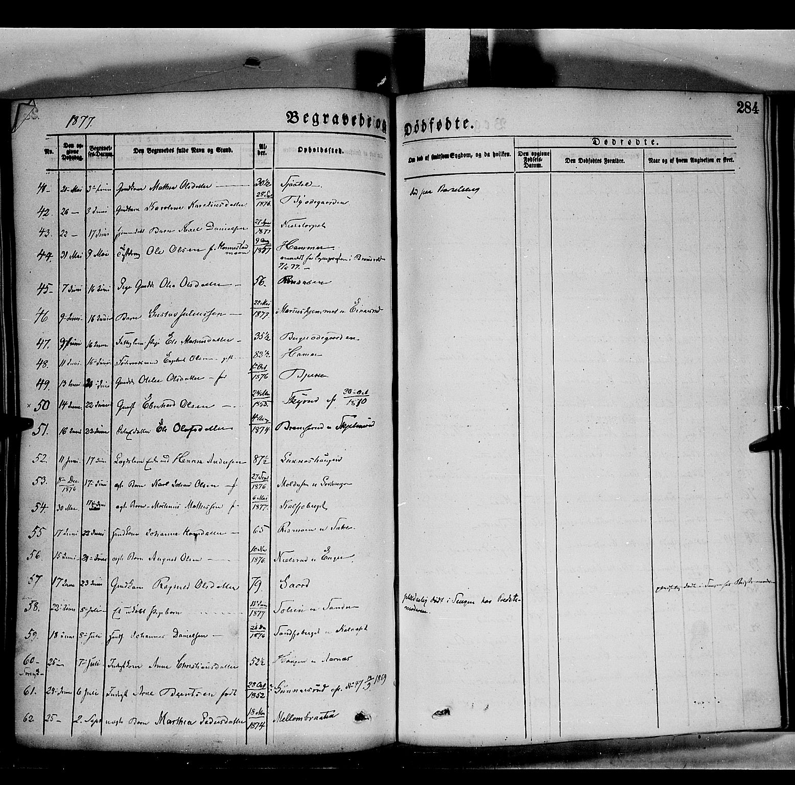 Grue prestekontor, AV/SAH-PREST-036/H/Ha/Haa/L0011: Parish register (official) no. 11, 1873-1880, p. 284