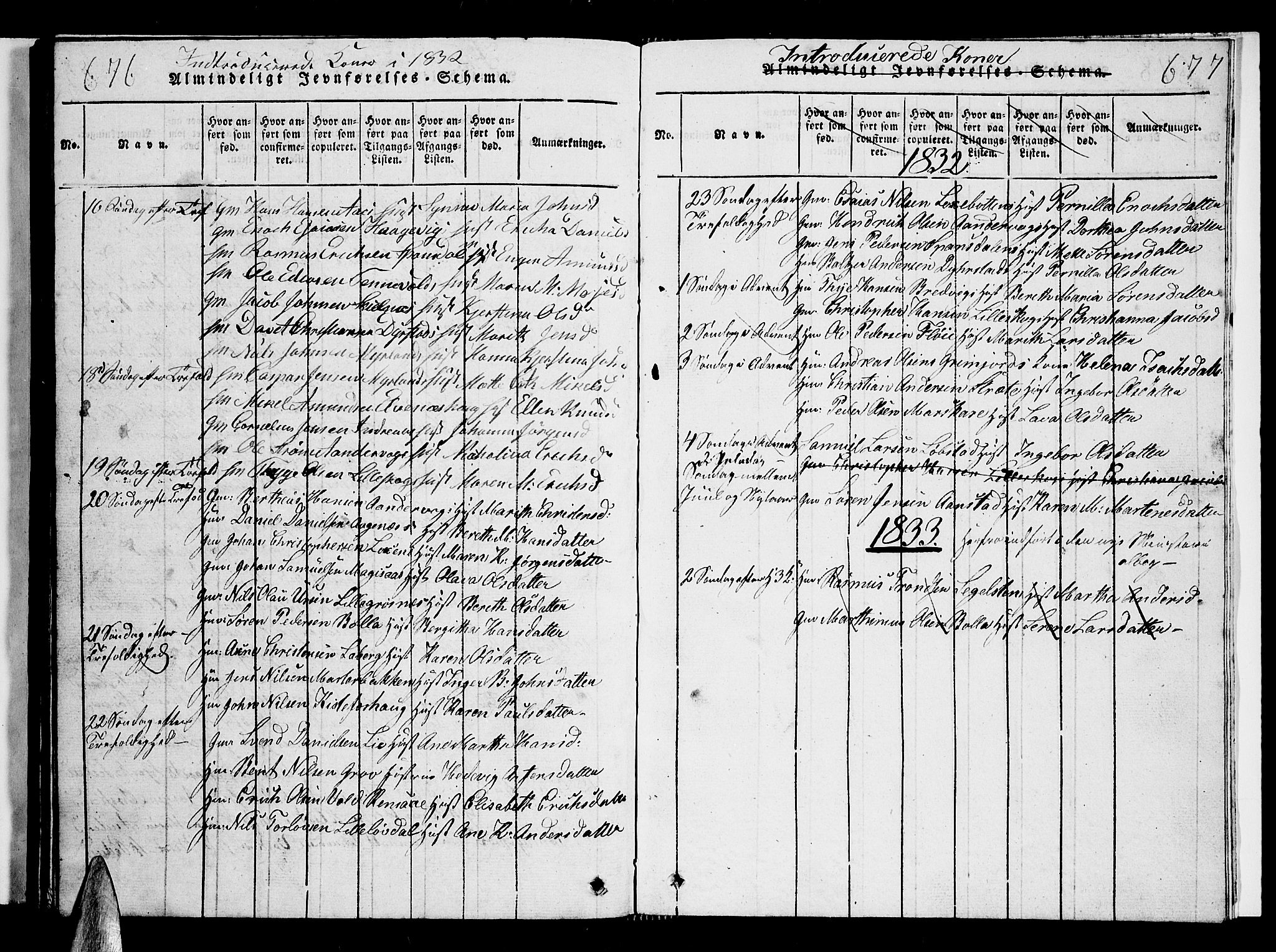 Ibestad sokneprestembete, SATØ/S-0077/H/Ha/Hab/L0002klokker: Parish register (copy) no. 2, 1821-1833, p. 676-677