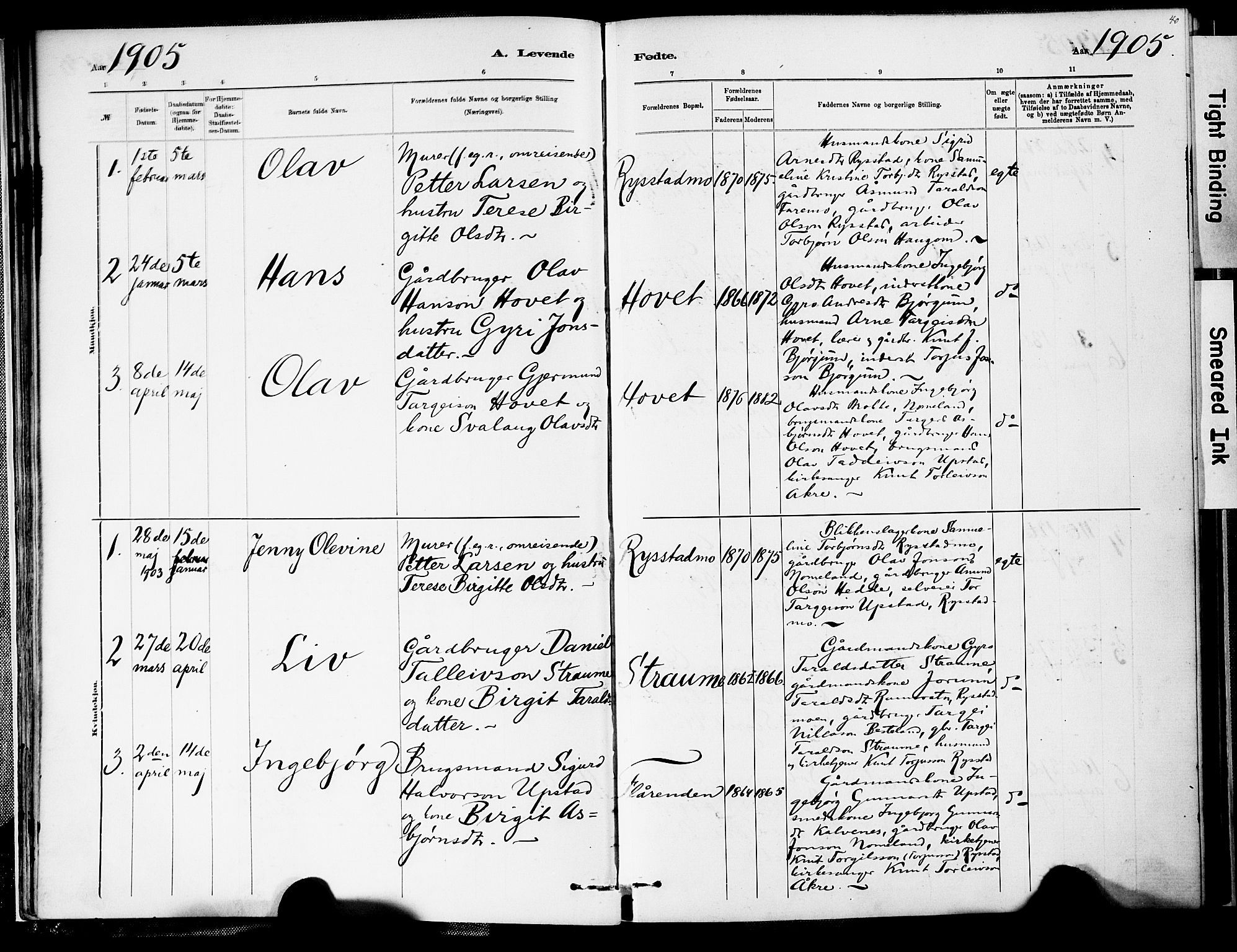 Valle sokneprestkontor, SAK/1111-0044/F/Fa/Fab/L0001: Parish register (official) no. A 1, 1882-1910, p. 40