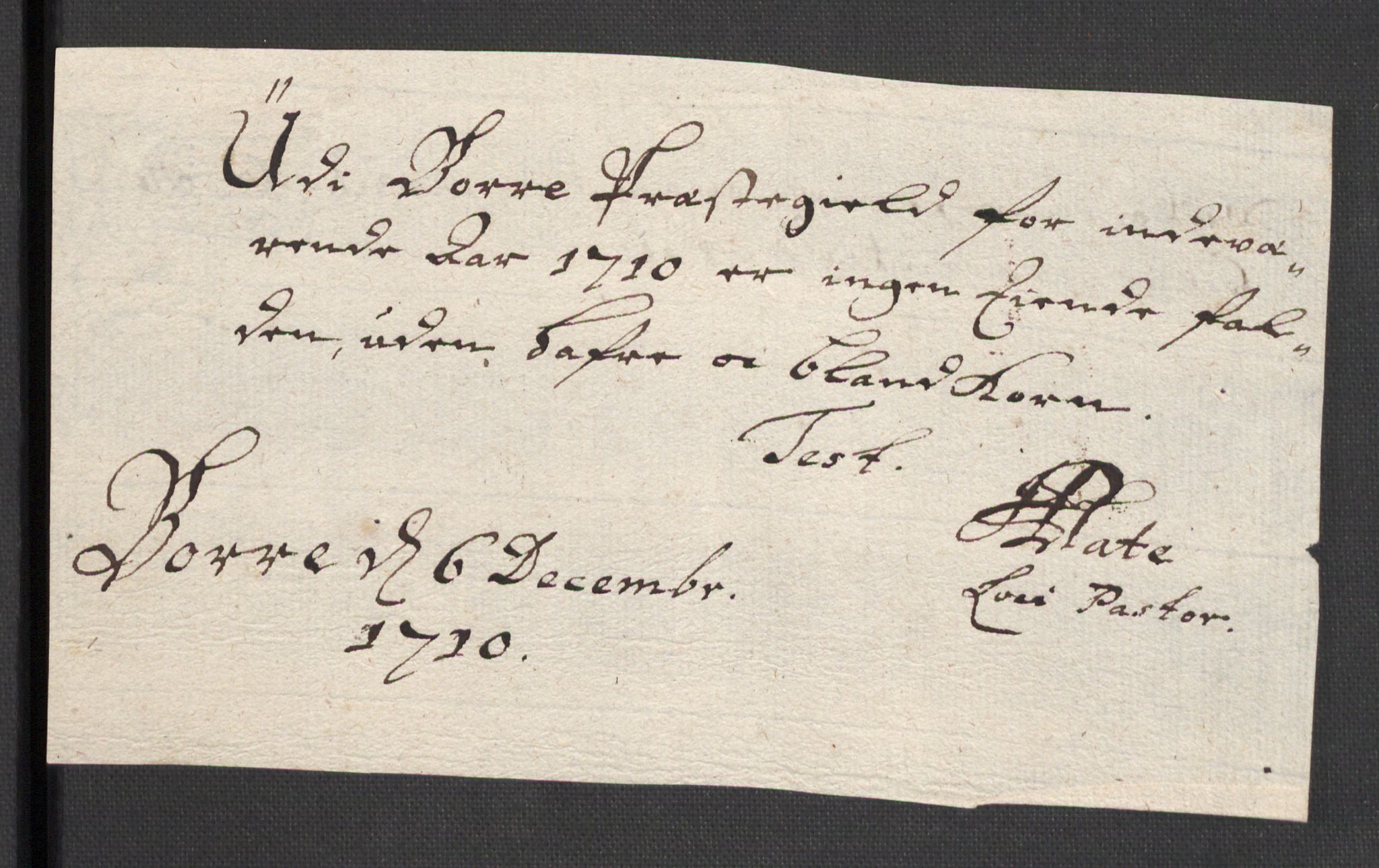 Rentekammeret inntil 1814, Reviderte regnskaper, Fogderegnskap, AV/RA-EA-4092/R32/L1875: Fogderegnskap Jarlsberg grevskap, 1710, p. 194