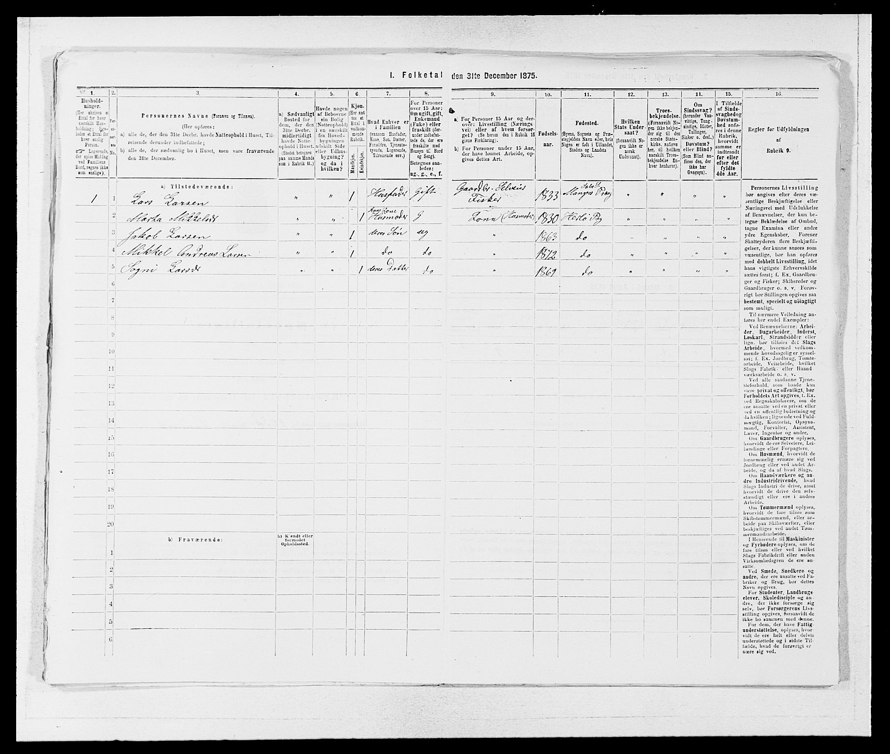 SAB, 1875 census for 1258P Herdla, 1875, p. 28