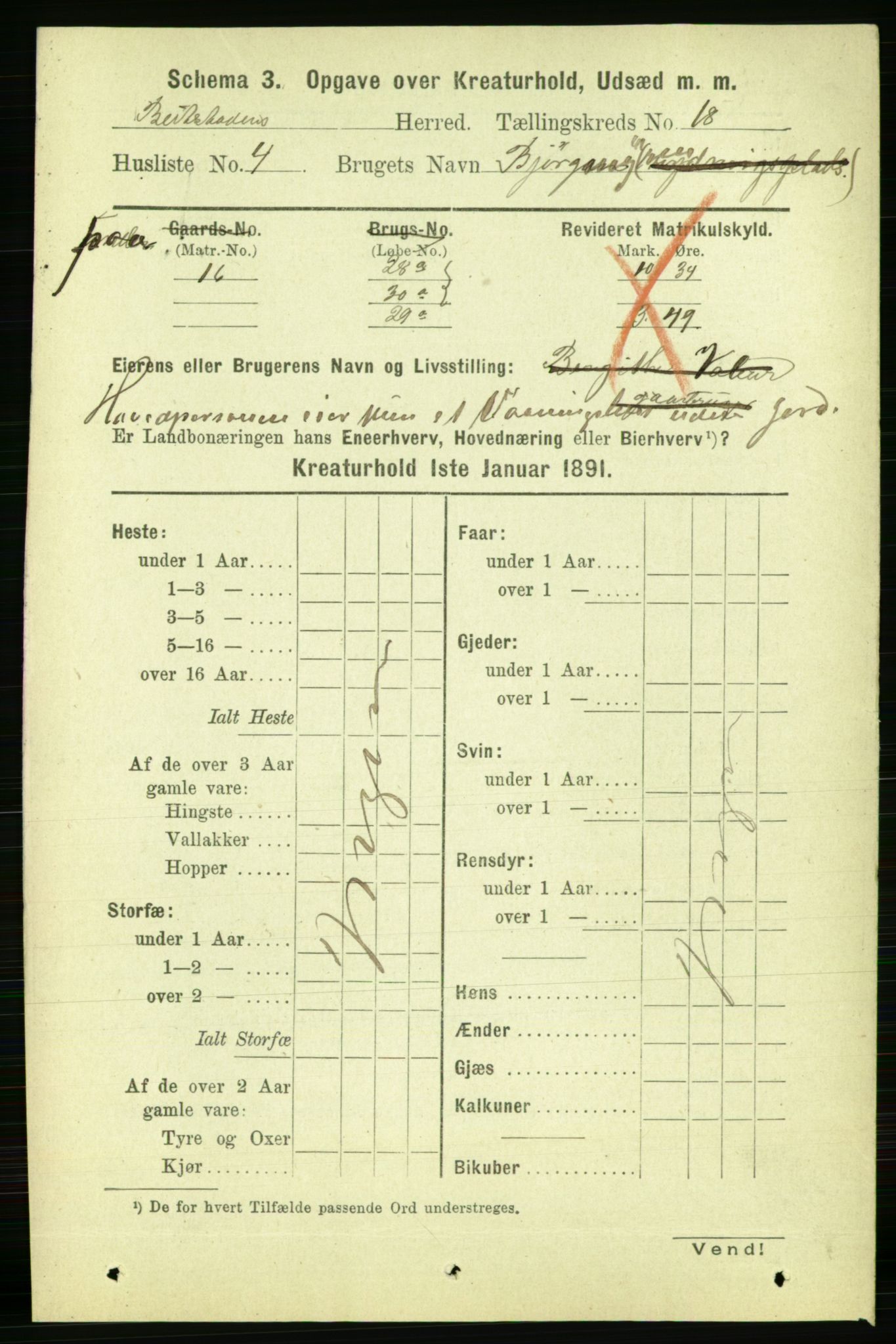 RA, 1891 census for 1727 Beitstad, 1891, p. 6783