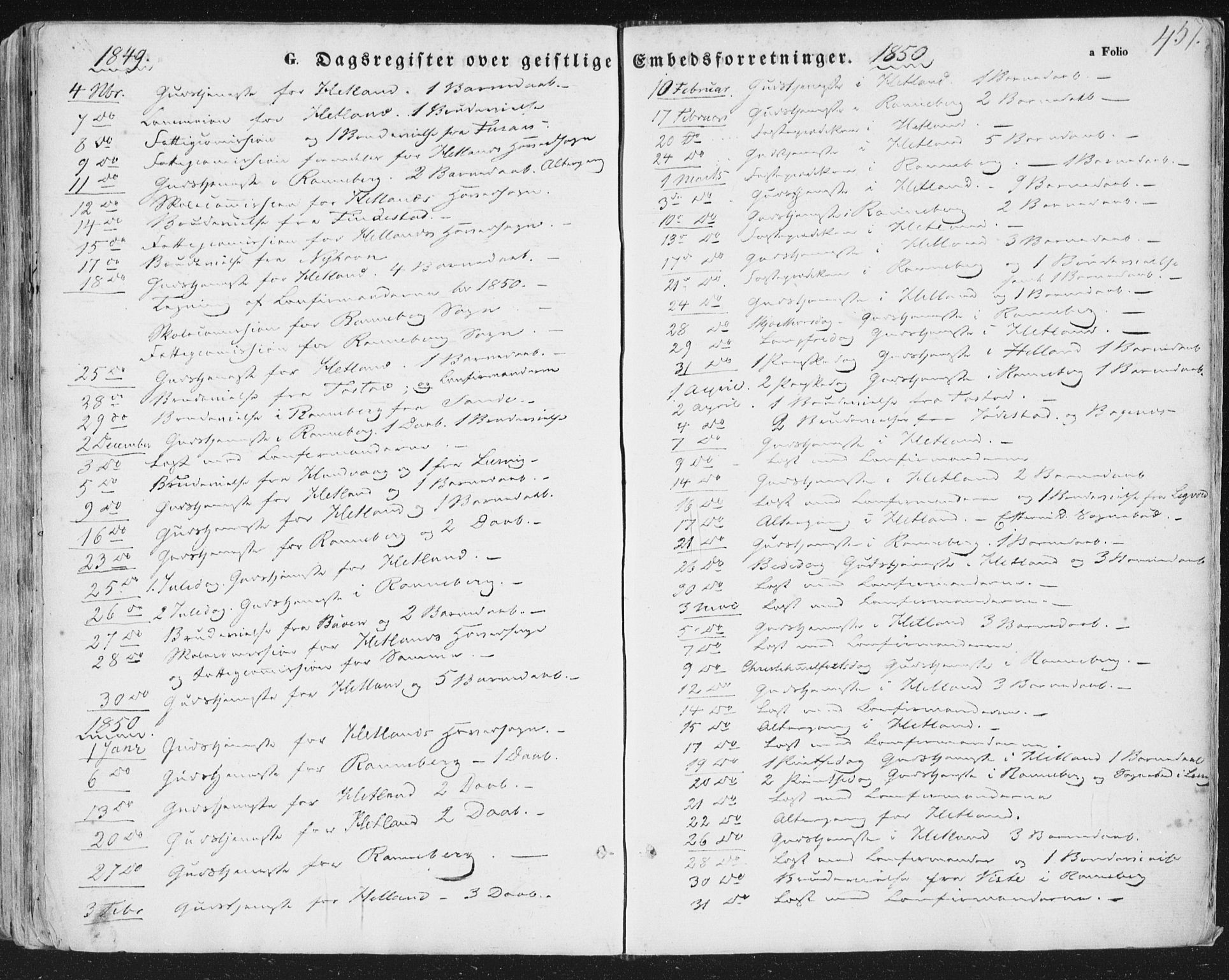 Hetland sokneprestkontor, AV/SAST-A-101826/30/30BA/L0002: Parish register (official) no. A 2, 1849-1869, p. 457