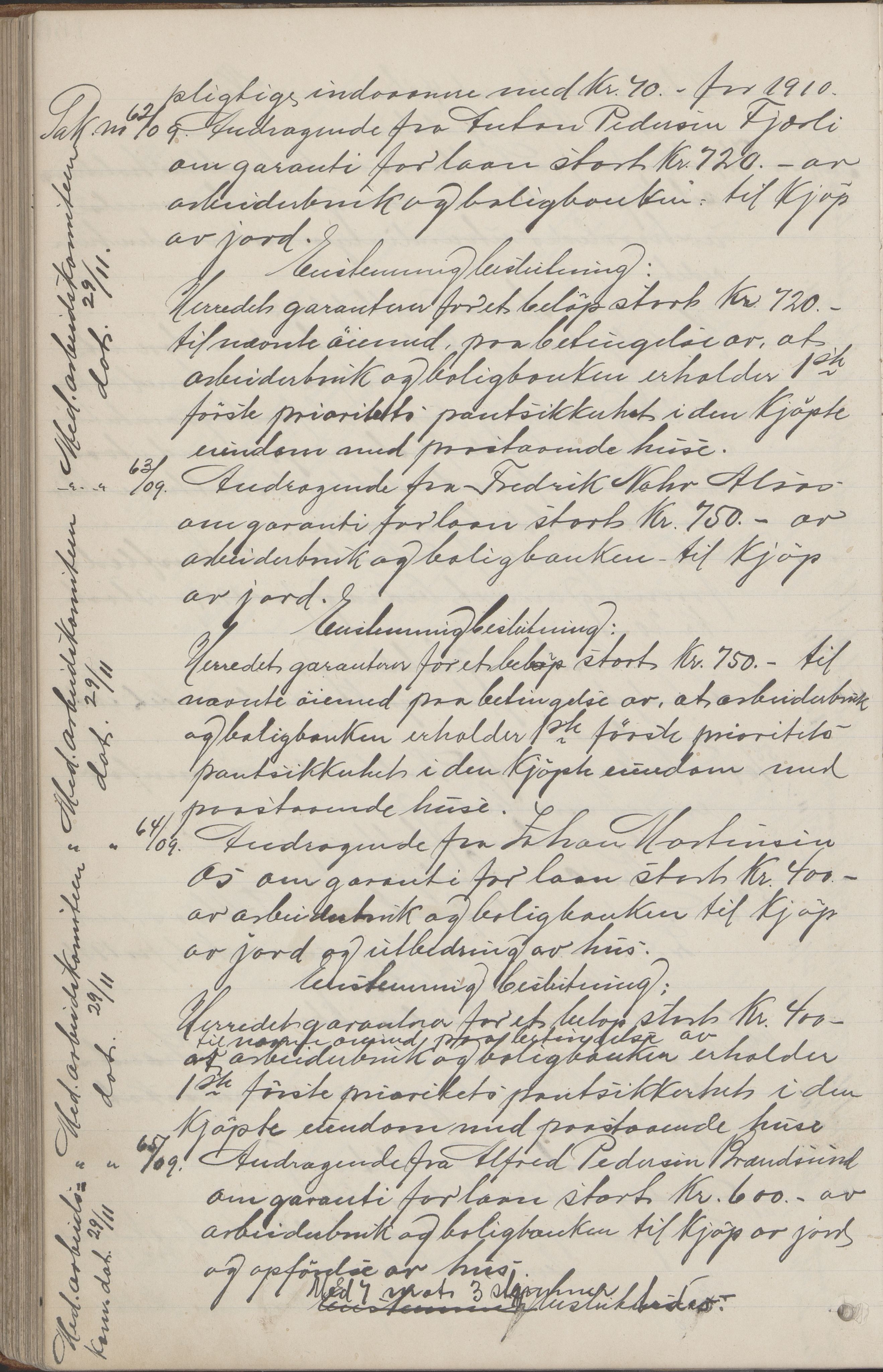 Kjerringøy kommune. Formannskapet, AIN/K-18441.150/A/Aa/L0002: Forhandlingsprotokoll Norfolden- Kjerringø formanskap, 1900-1911