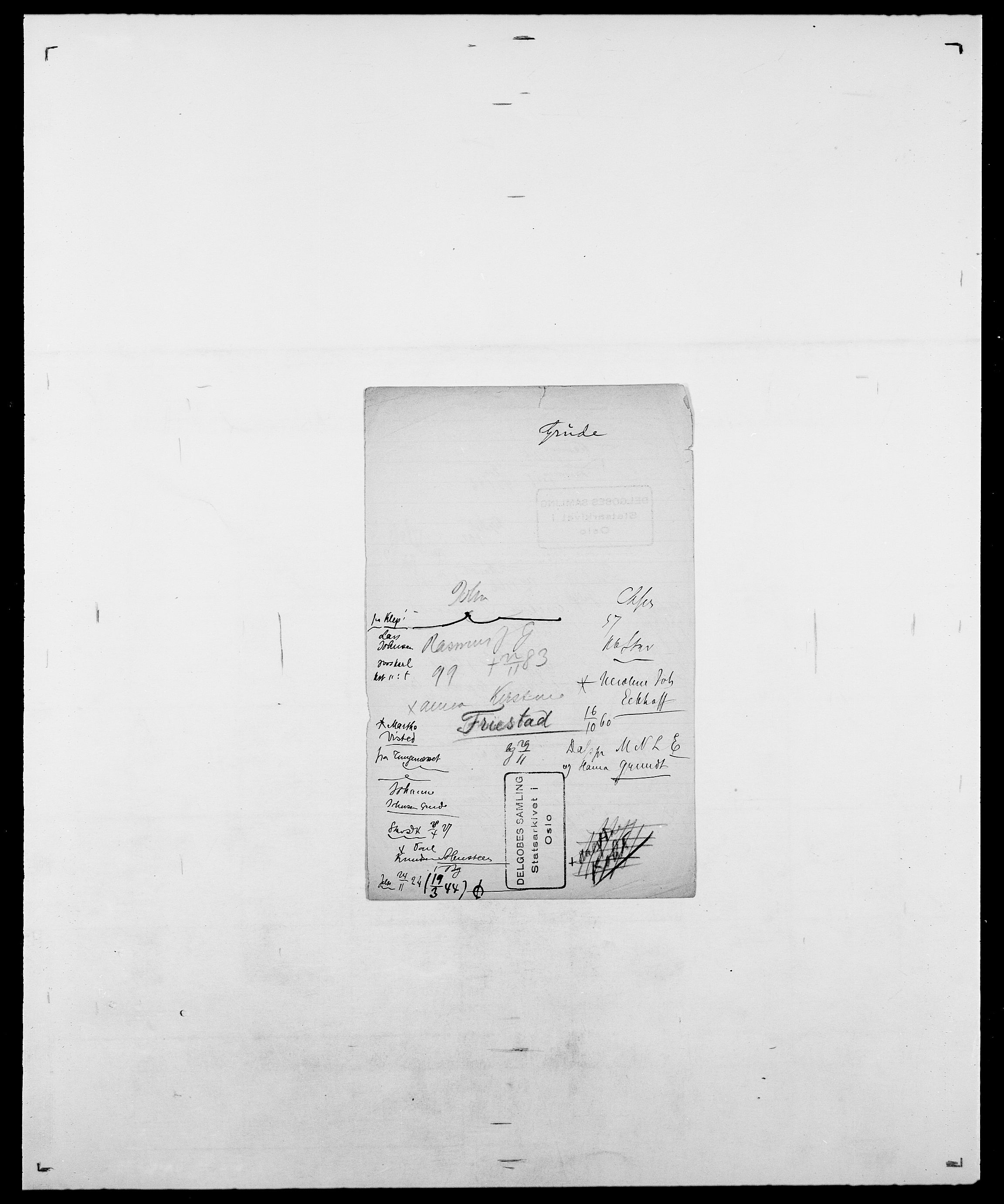 Delgobe, Charles Antoine - samling, AV/SAO-PAO-0038/D/Da/L0015: Grodtshilling - Halvorsæth, p. 60