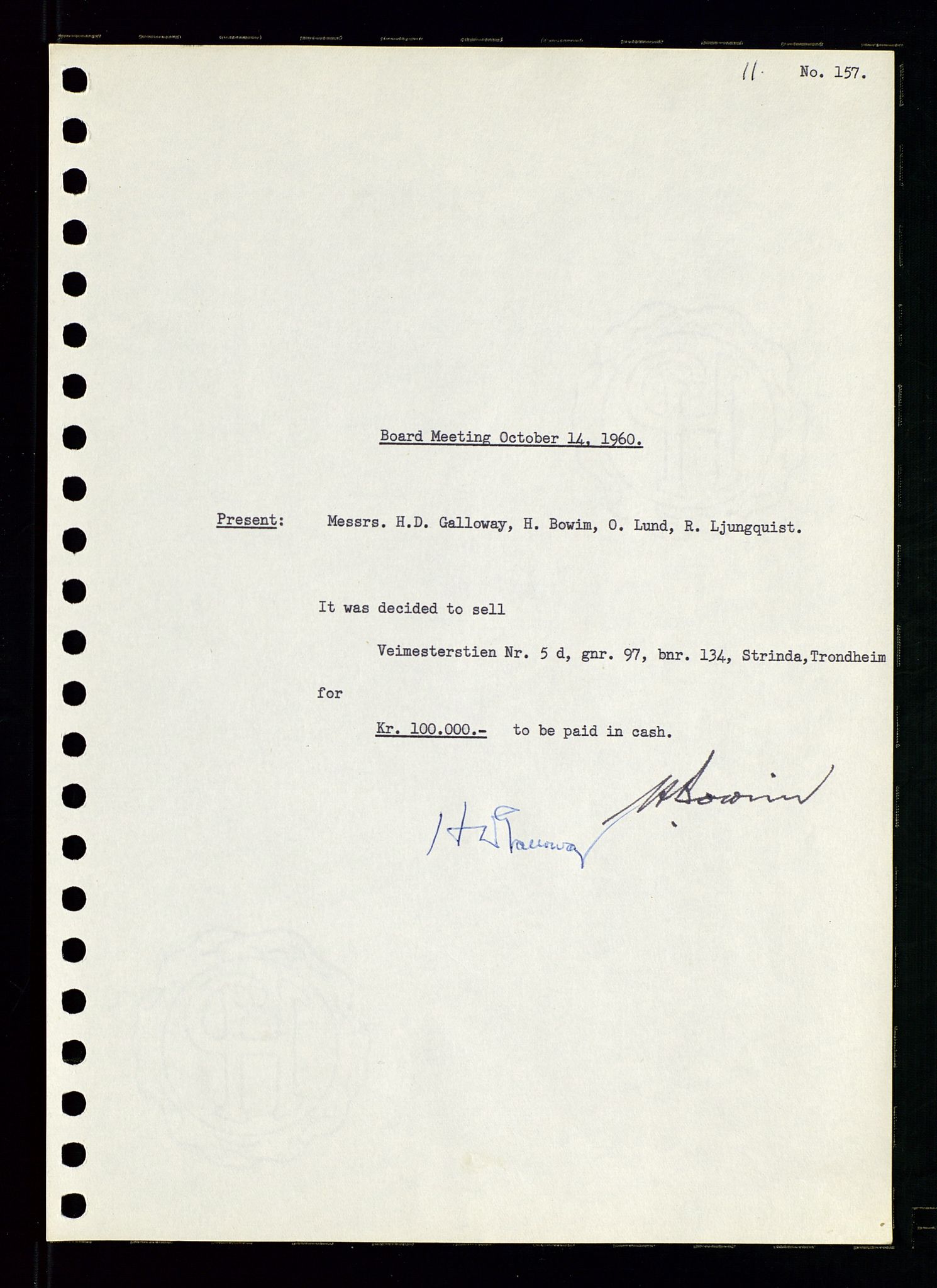 Pa 0982 - Esso Norge A/S, AV/SAST-A-100448/A/Aa/L0001/0002: Den administrerende direksjon Board minutes (styrereferater) / Den administrerende direksjon Board minutes (styrereferater), 1960-1961, p. 58