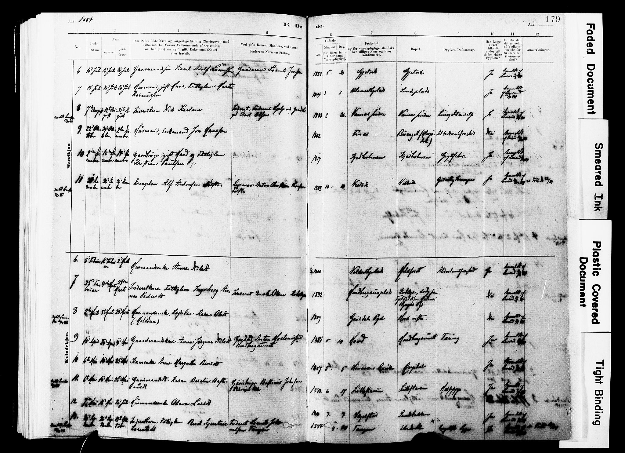 Ministerialprotokoller, klokkerbøker og fødselsregistre - Nord-Trøndelag, SAT/A-1458/744/L0420: Parish register (official) no. 744A04, 1882-1904, p. 179