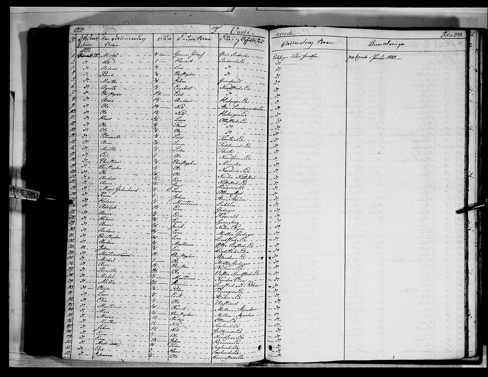 Stange prestekontor, SAH/PREST-002/K/L0010: Parish register (official) no. 10, 1835-1845, p. 348