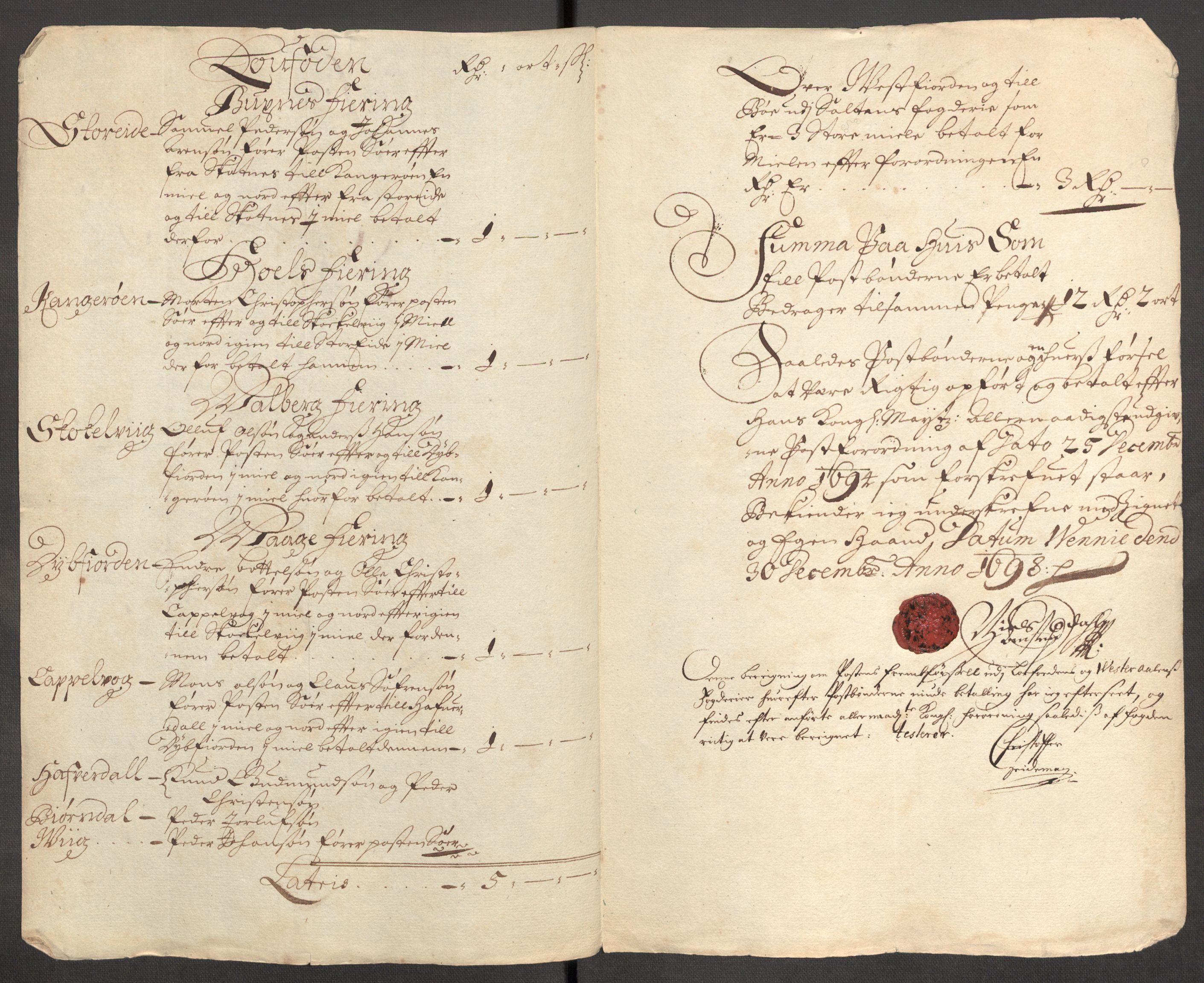 Rentekammeret inntil 1814, Reviderte regnskaper, Fogderegnskap, RA/EA-4092/R67/L4678: Fogderegnskap Vesterålen, Andenes og Lofoten, 1696-1708, p. 258