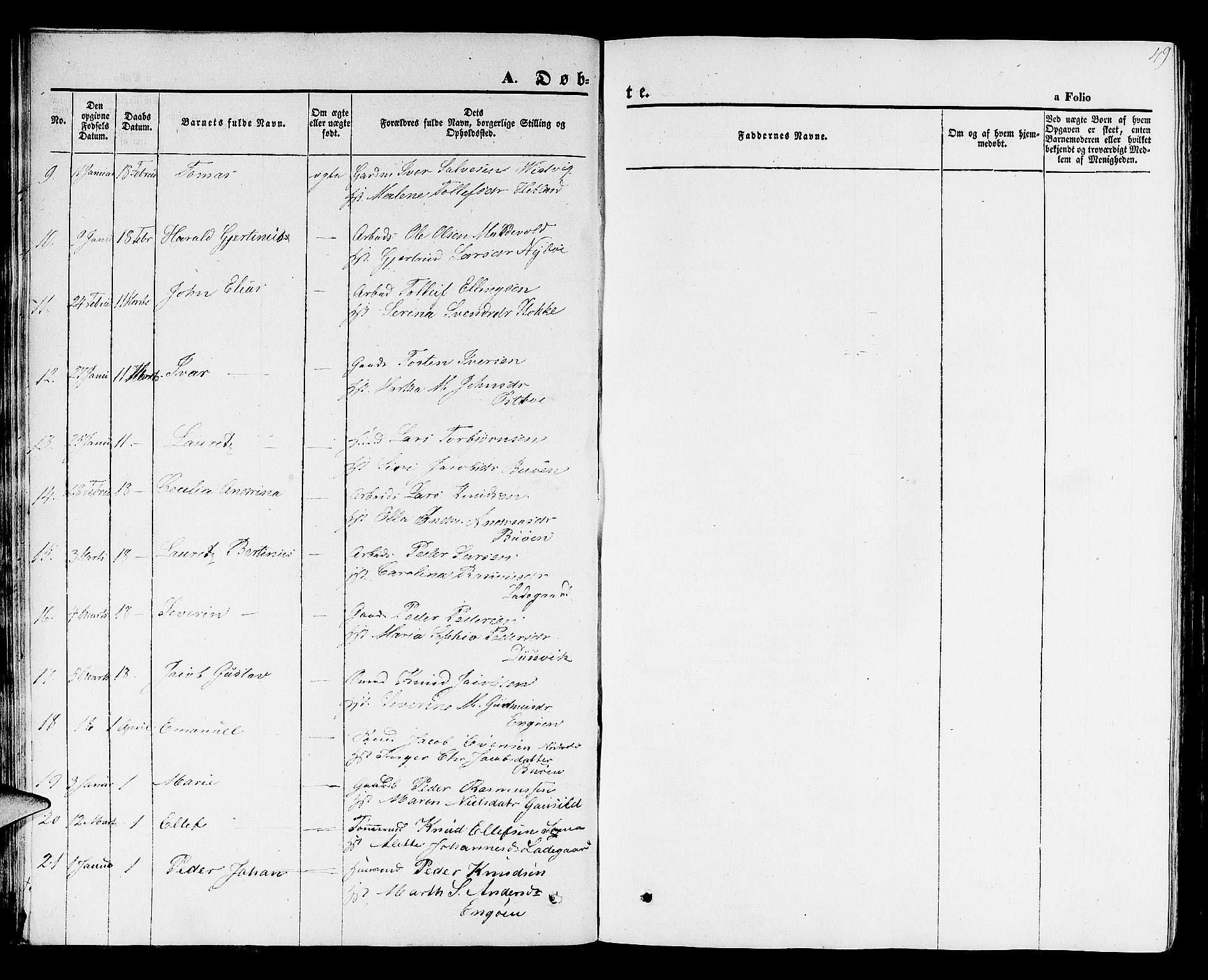 Hetland sokneprestkontor, AV/SAST-A-101826/30/30BB/L0001: Parish register (copy) no. B 1, 1850-1868, p. 49