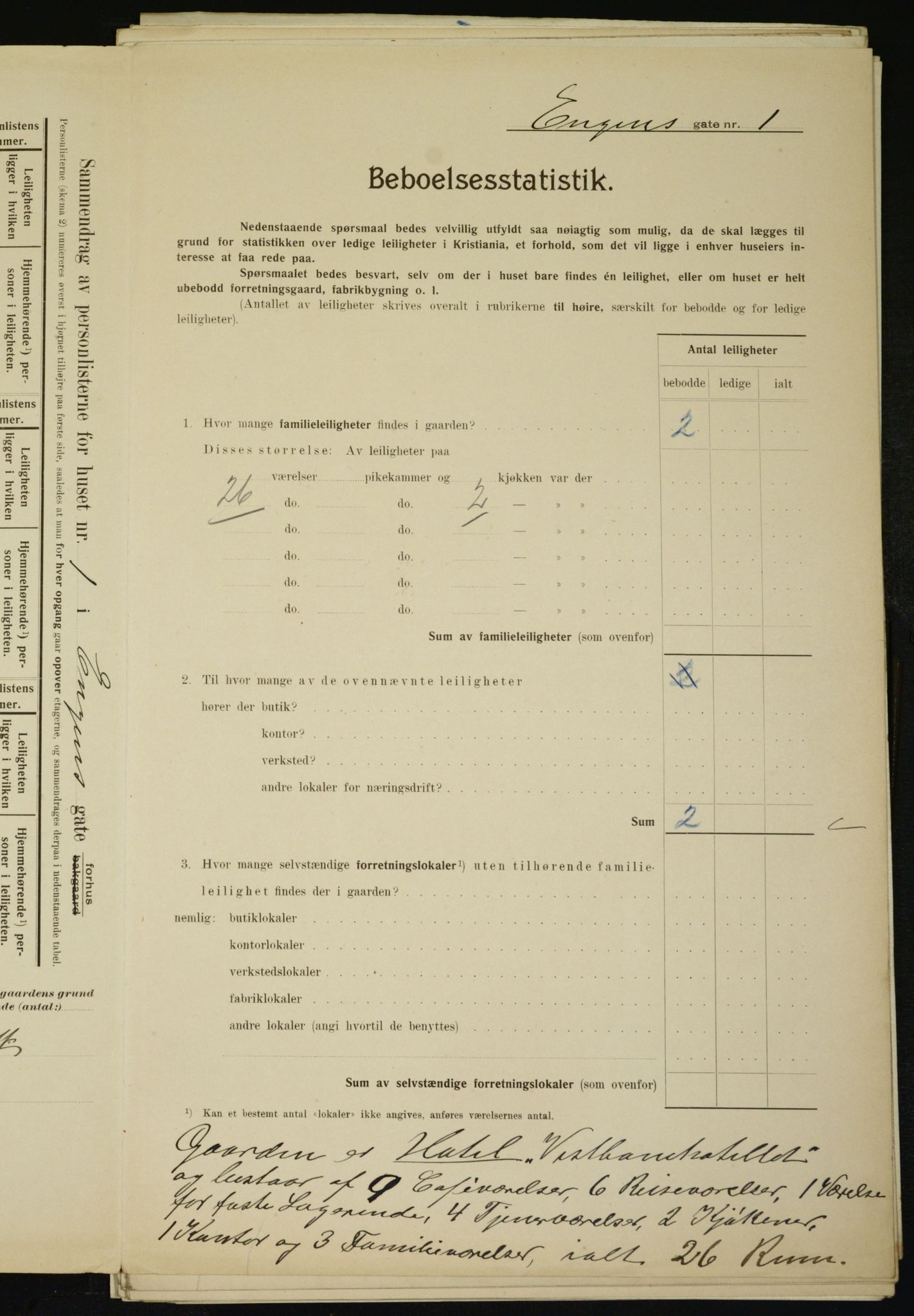 OBA, Municipal Census 1910 for Kristiania, 1910, p. 19877