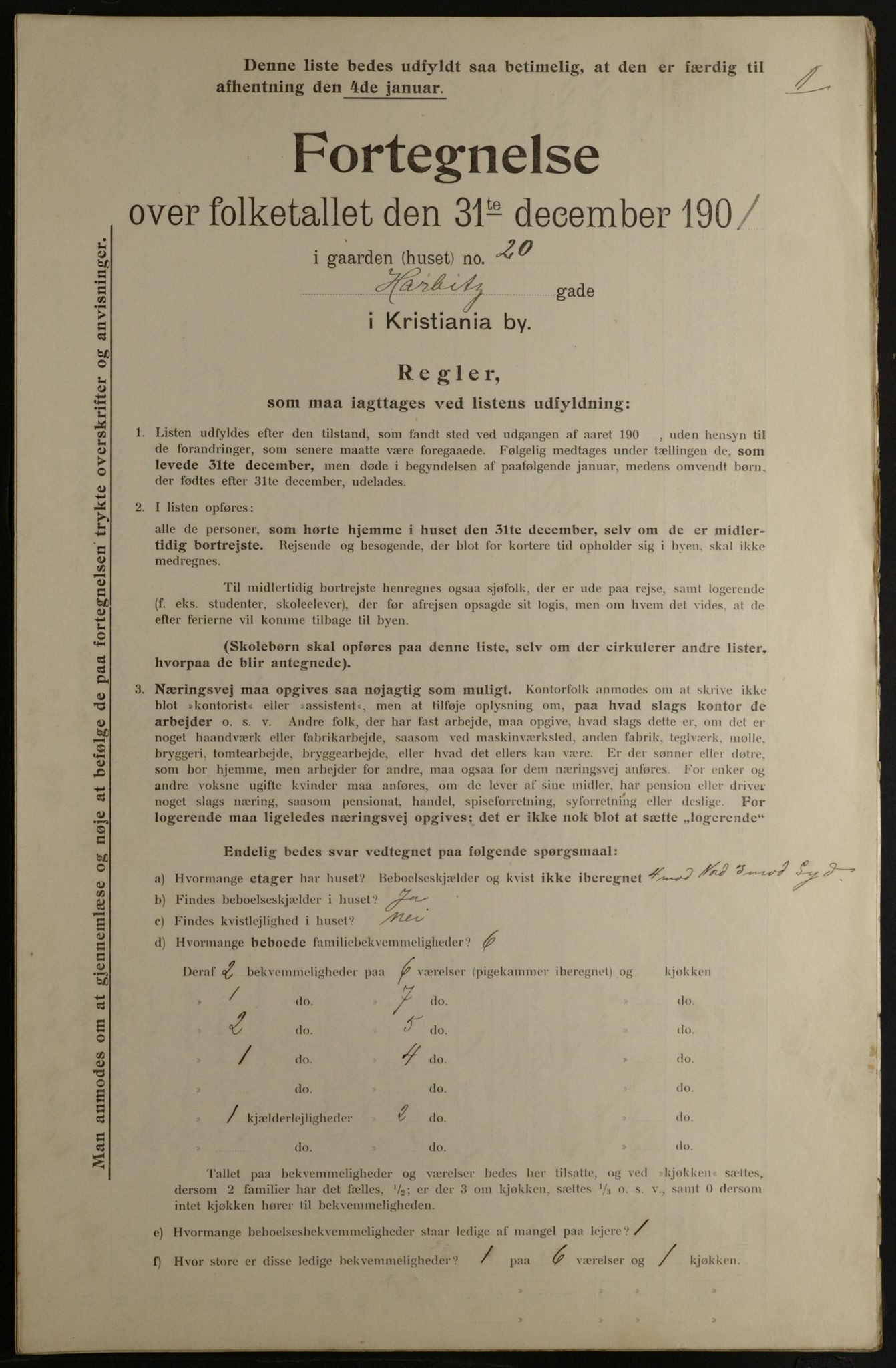 OBA, Municipal Census 1901 for Kristiania, 1901, p. 12456