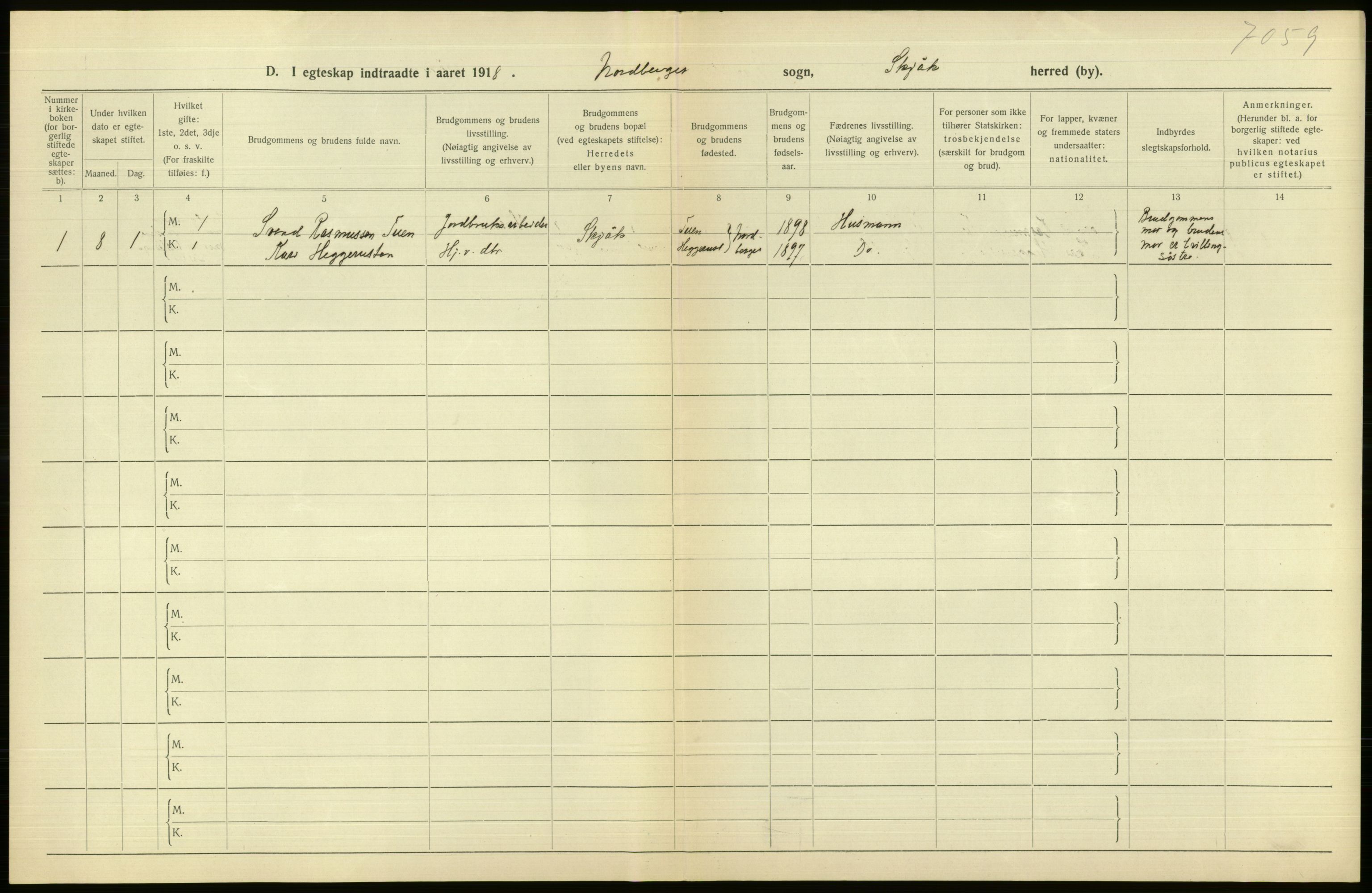 Statistisk sentralbyrå, Sosiodemografiske emner, Befolkning, RA/S-2228/D/Df/Dfb/Dfbh/L0016: Oppland fylke: Gifte, dødfødte. Bygder og byer., 1918, p. 13