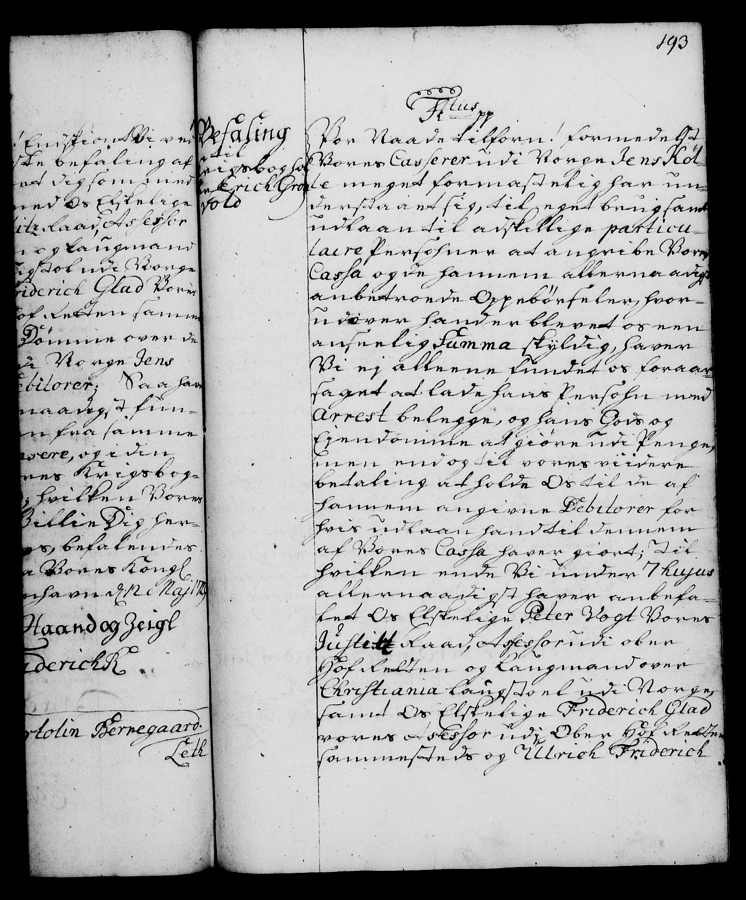 Rentekammeret, Kammerkanselliet, AV/RA-EA-3111/G/Gg/Gga/L0003: Norsk ekspedisjonsprotokoll med register (merket RK 53.3), 1727-1734, p. 193