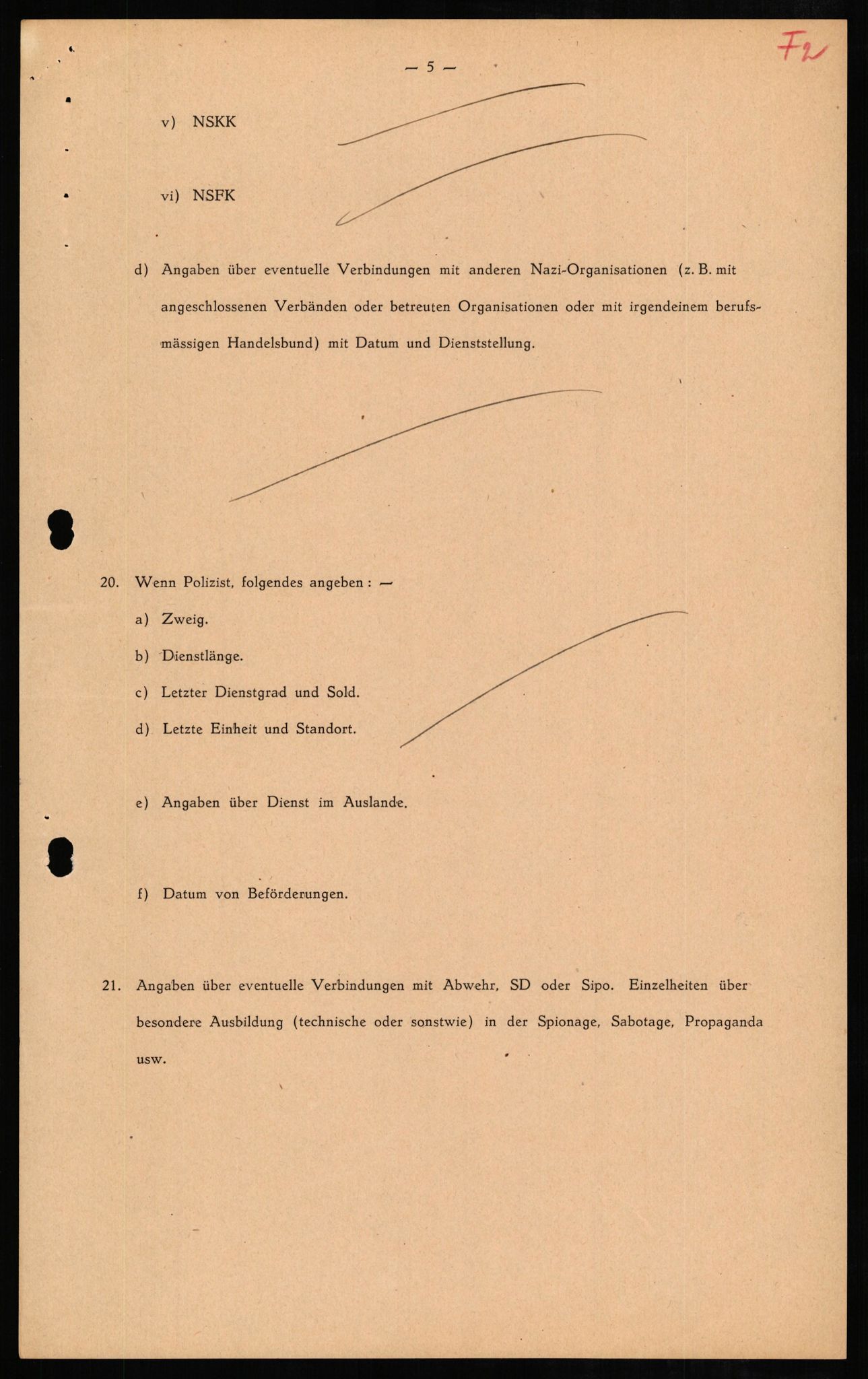 Forsvaret, Forsvarets overkommando II, RA/RAFA-3915/D/Db/L0007: CI Questionaires. Tyske okkupasjonsstyrker i Norge. Tyskere., 1945-1946, p. 486