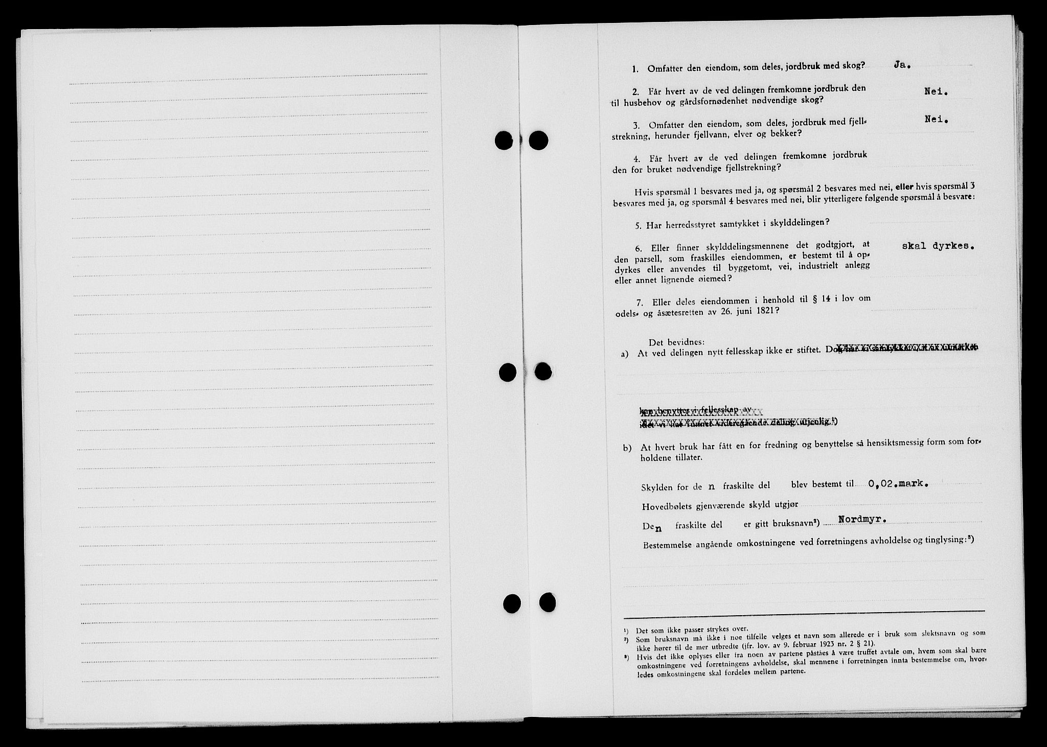 Flekkefjord sorenskriveri, SAK/1221-0001/G/Gb/Gba/L0059: Mortgage book no. A-7, 1944-1945, Diary no: : 257/1945