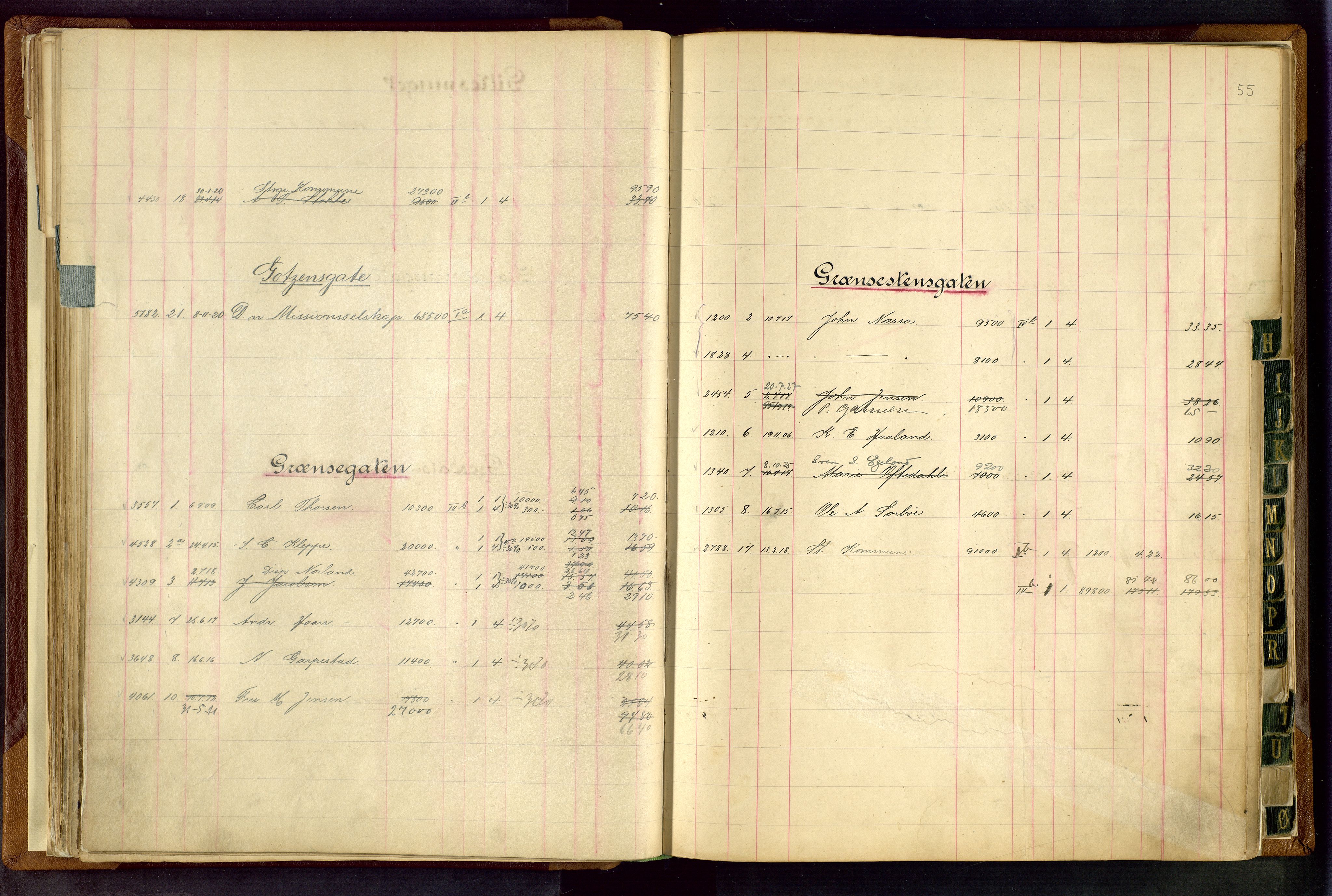 Norges Brannkasse Stavanger, AV/SAST-A-102143/F/Fc/L0003: Brannkontingentprotokoll, 1910-1924, p. 54b-55a