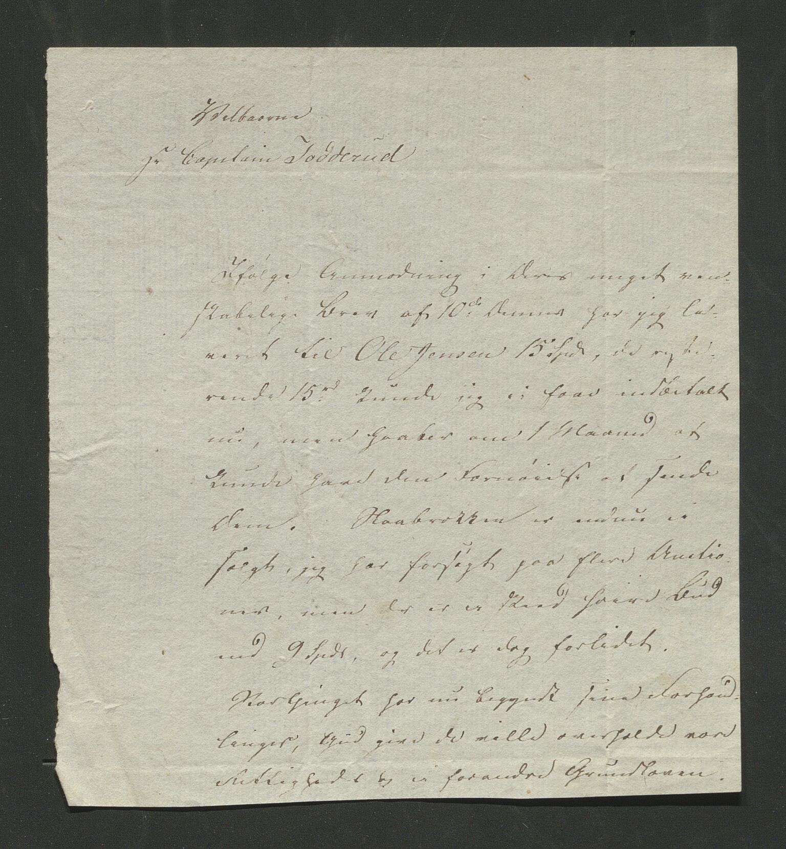 Åker i Vang, Hedmark, og familien Todderud, AV/SAH-ARK-010/E/Ea/L0002: Korrespondanse ordnet kronologisk, 1773-1837, p. 231