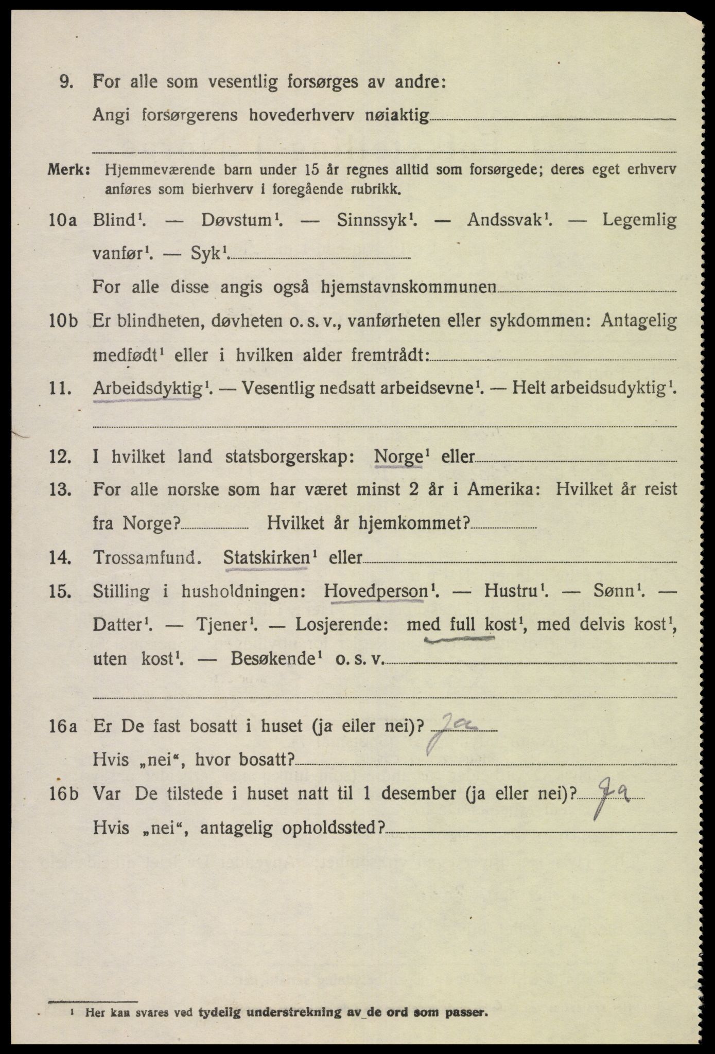 SAK, 1920 census for Kvinesdal, 1920, p. 2104