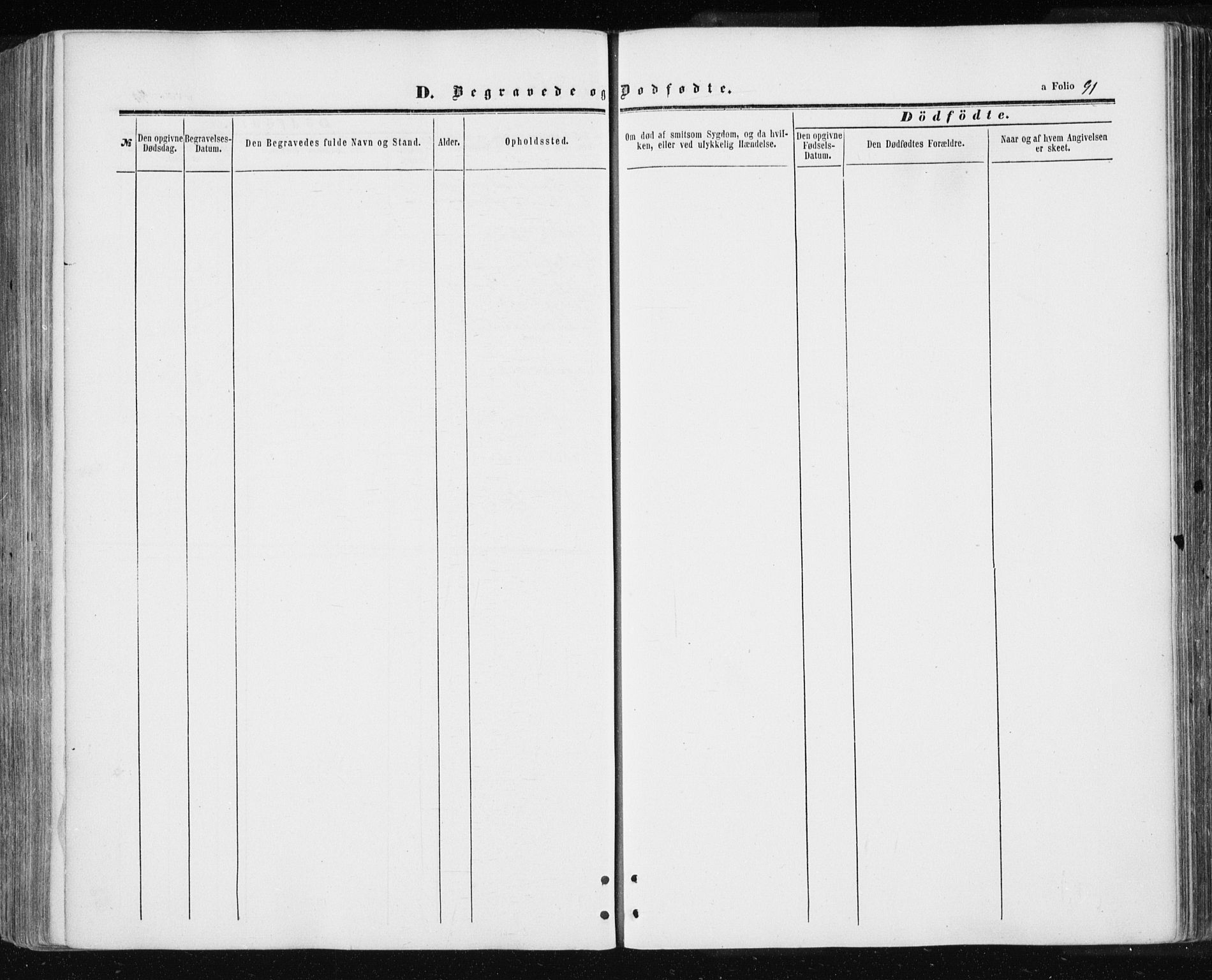 Ministerialprotokoller, klokkerbøker og fødselsregistre - Sør-Trøndelag, SAT/A-1456/601/L0053: Parish register (official) no. 601A21, 1857-1865, p. 91