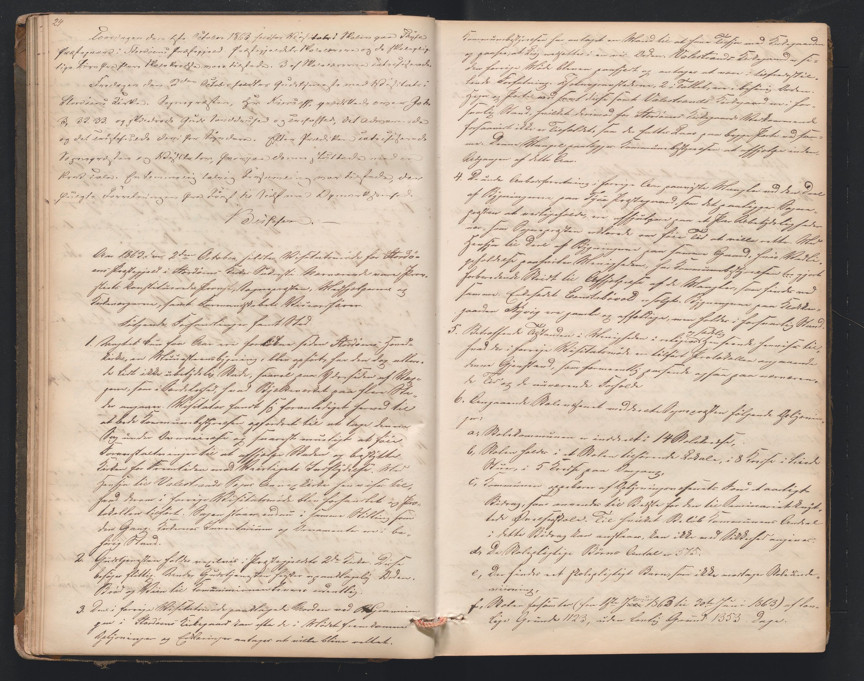Nordre Sunnhordland prosti, AV/SAB-A-99912/F/L0001: Visitasprotokoll , 1860-1959, p. 24