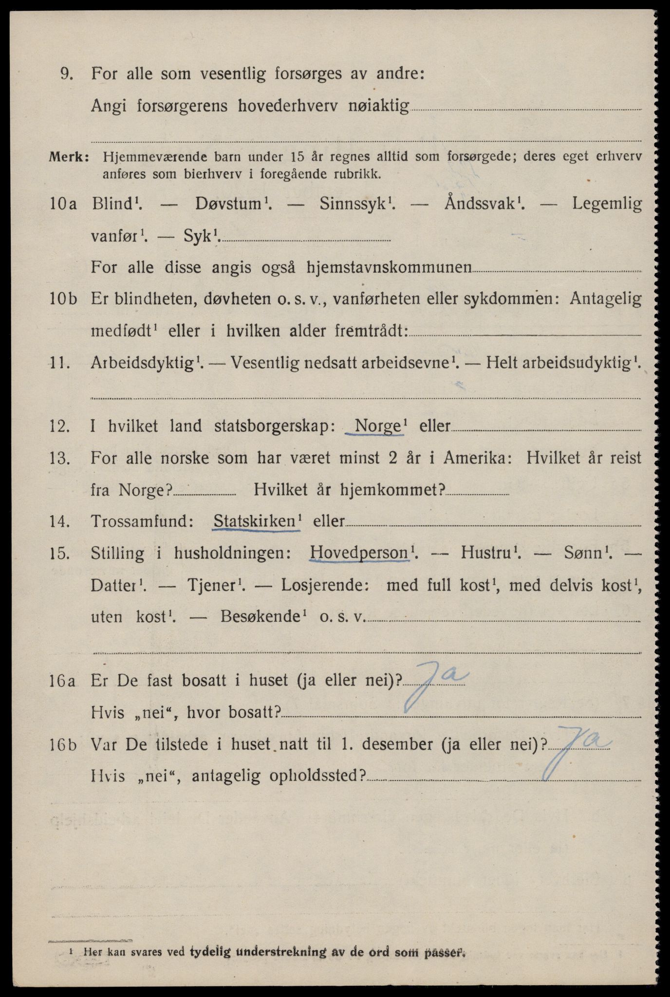 SAST, 1920 census for Jelsa, 1920, p. 1693